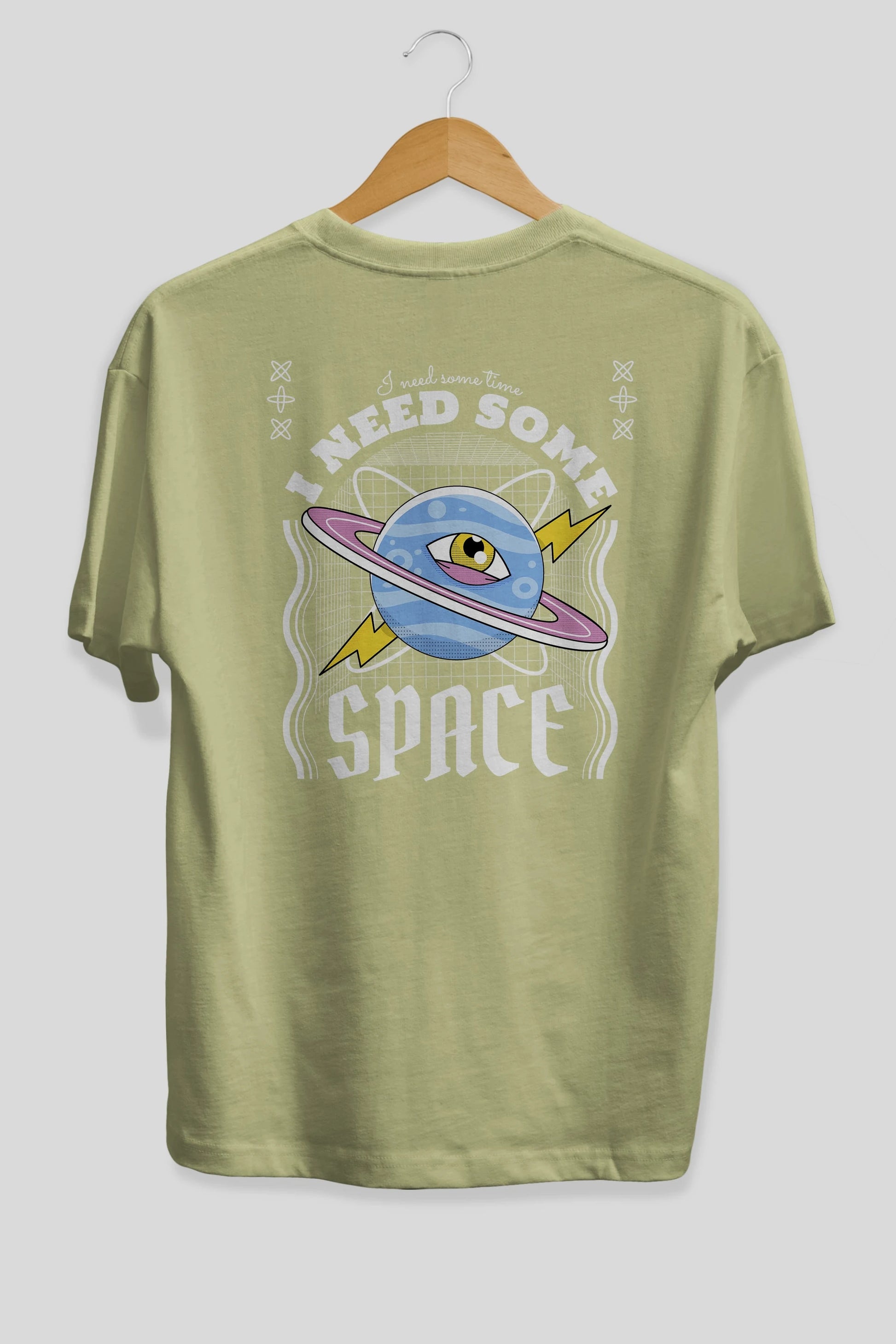 I Need Some Space Arka Baskılı Oversize t-shirt Erkek Kadın Unisex
