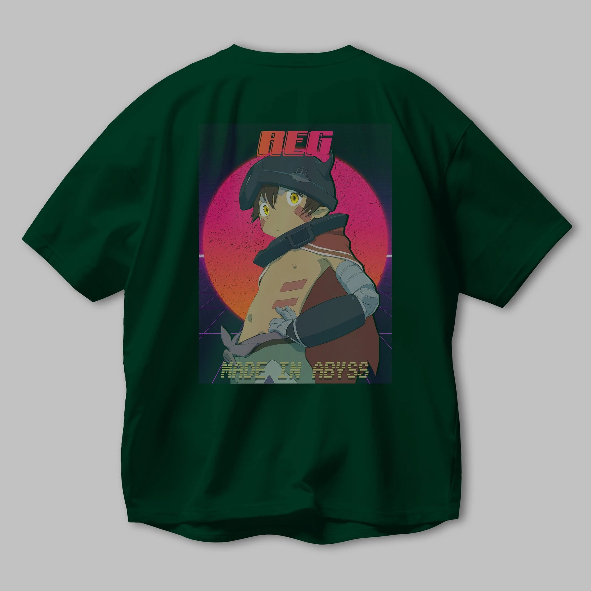 Reg 7 Anime Arka Baskılı Oversize t-shirt Erkek Kadın Unisex