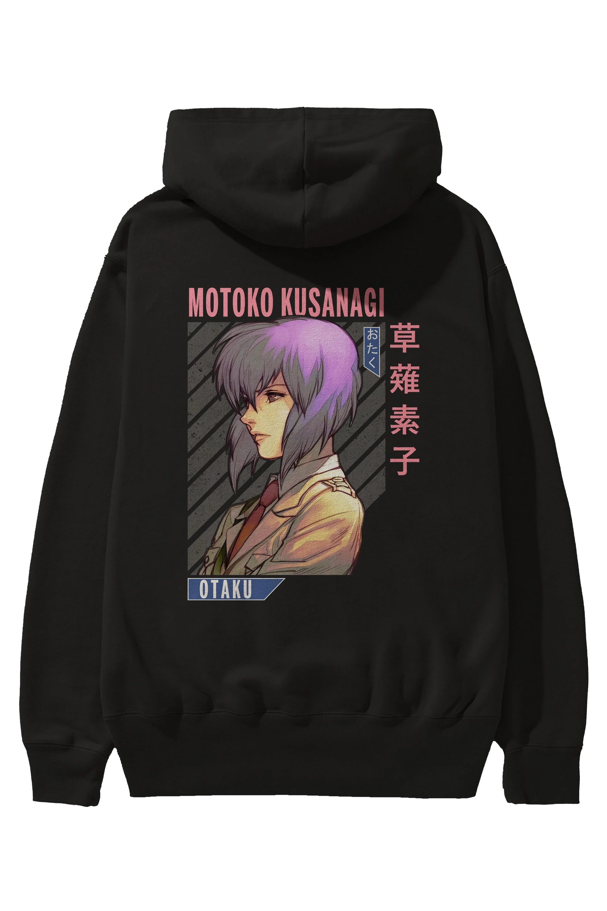 Motoko Kusanagi 4 Anime Arka Baskılı Hoodie Oversize Kapüşonlu Sweatshirt Erkek Kadın Unisex