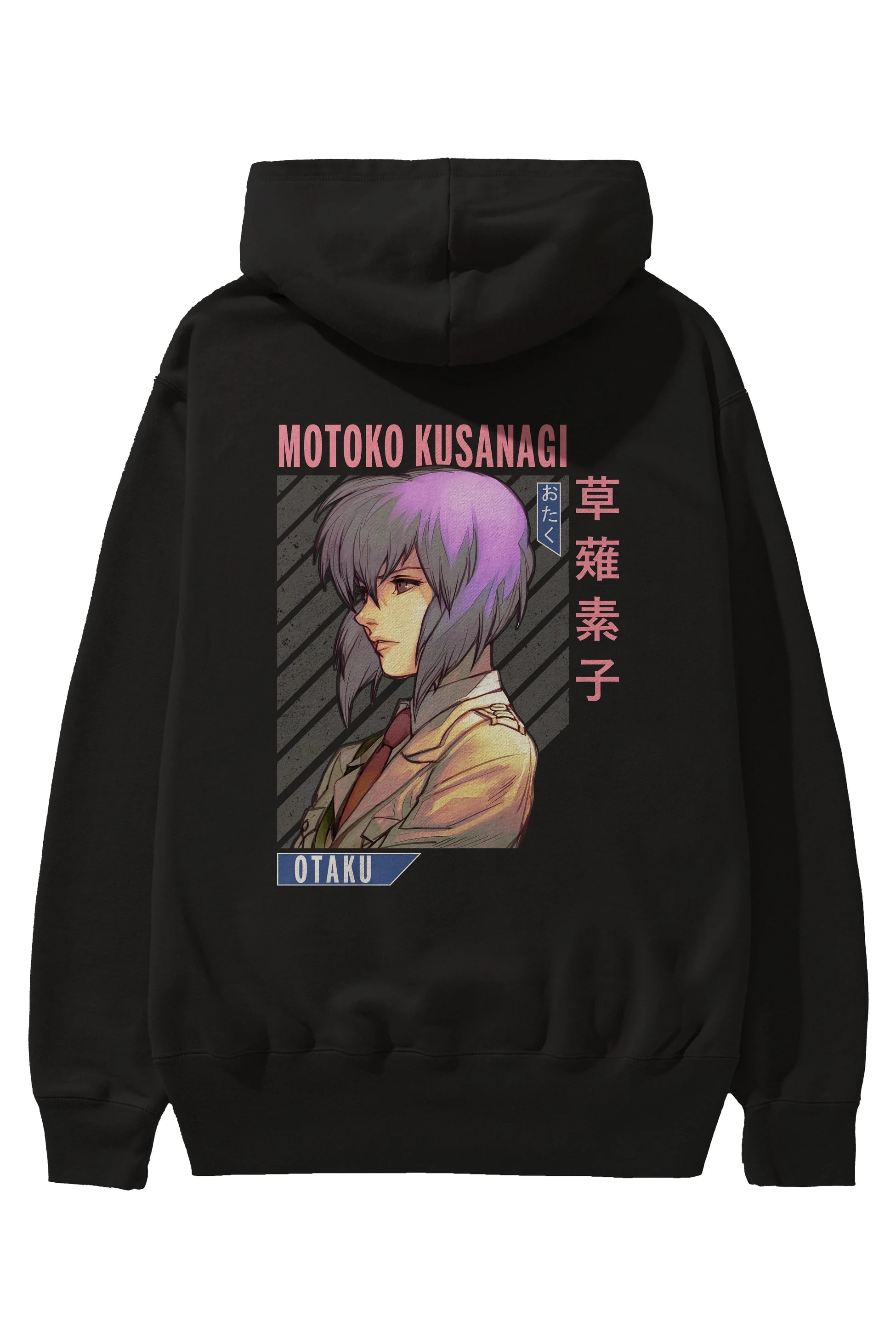 Motoko Kusanagi 4 Anime Arka Baskılı Hoodie Oversize Kapüşonlu Sweatshirt Erkek Kadın Unisex