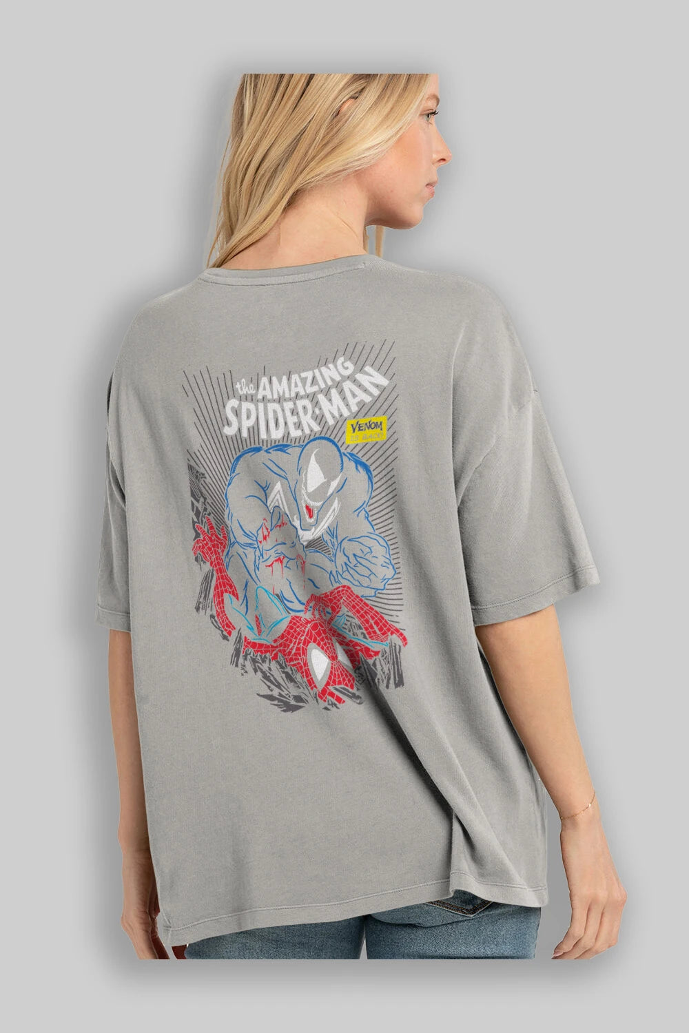 Venom (19) Arka Baskılı Oversize t-shirt Erkek Kadın Unisex %100 Pamuk Bisiklet Yaka tişort