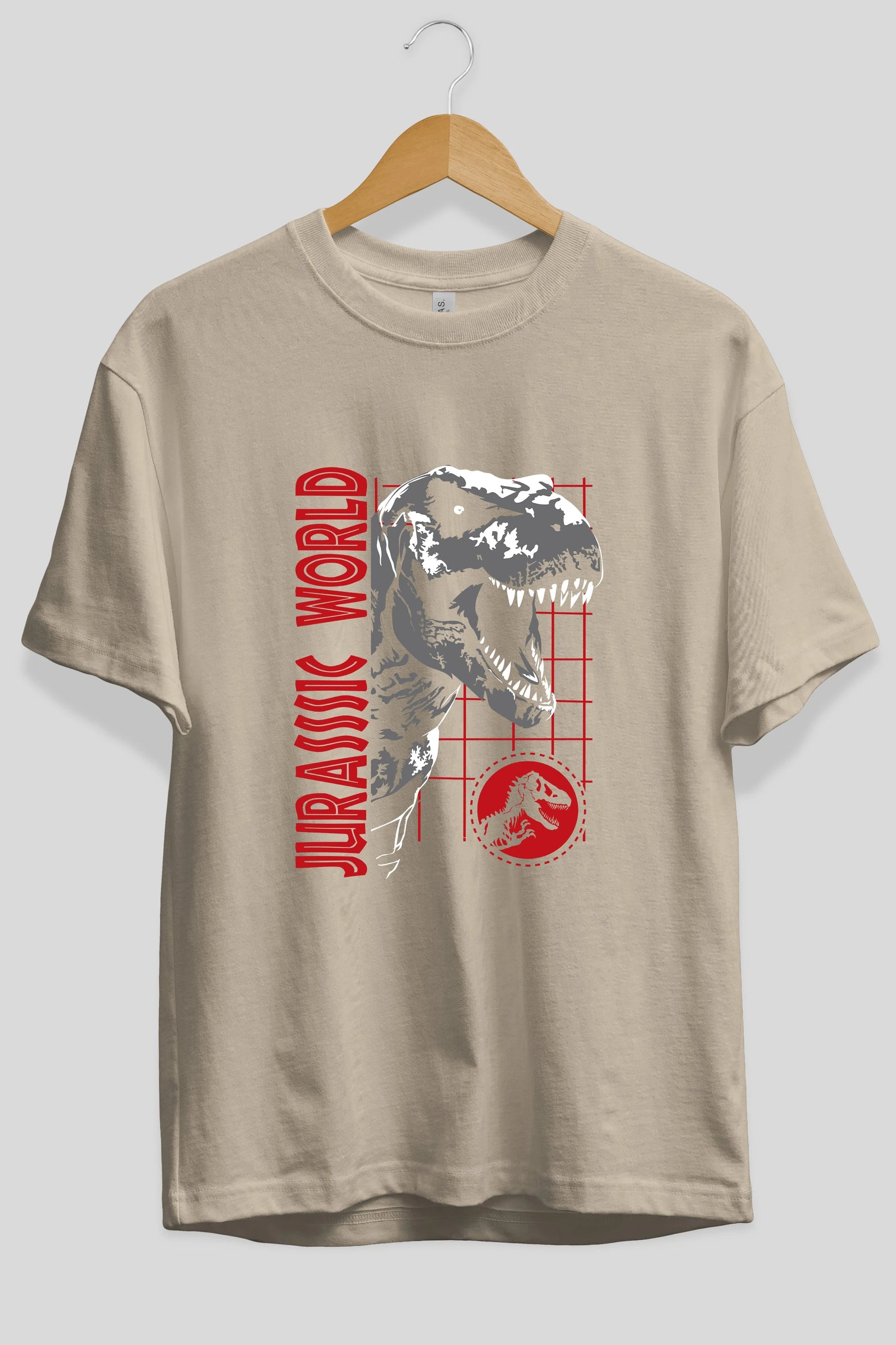 Jurassic Park (2) Ön Baskılı Oversize t-shirt Erkek Kadın Unisex %100 Pamuk Bisiklet Yaka tişort