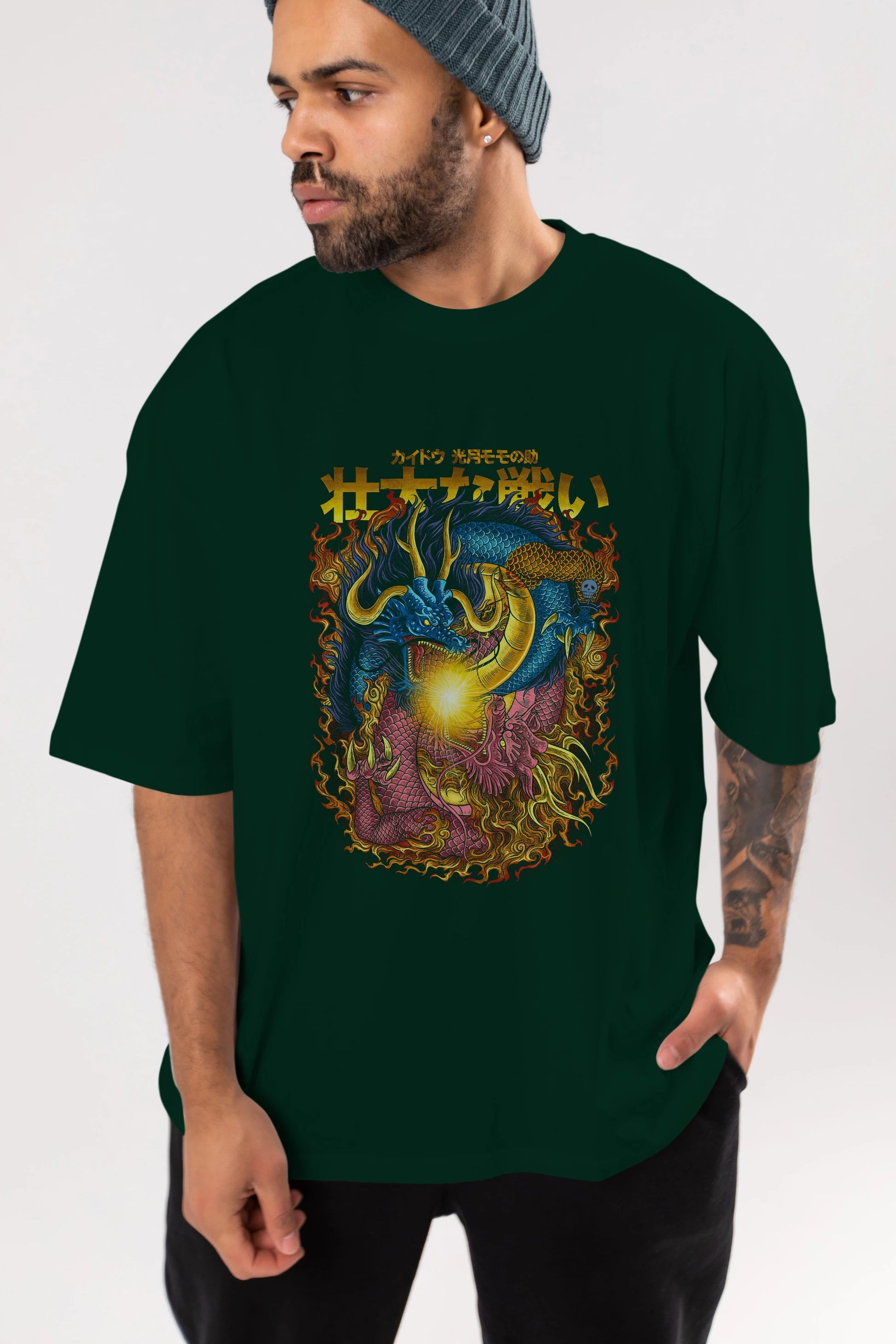 ONE PIECE (4) Anime Ön Baskılı Oversize t-shirt %100 pamuk Erkek Kadın Unisex
