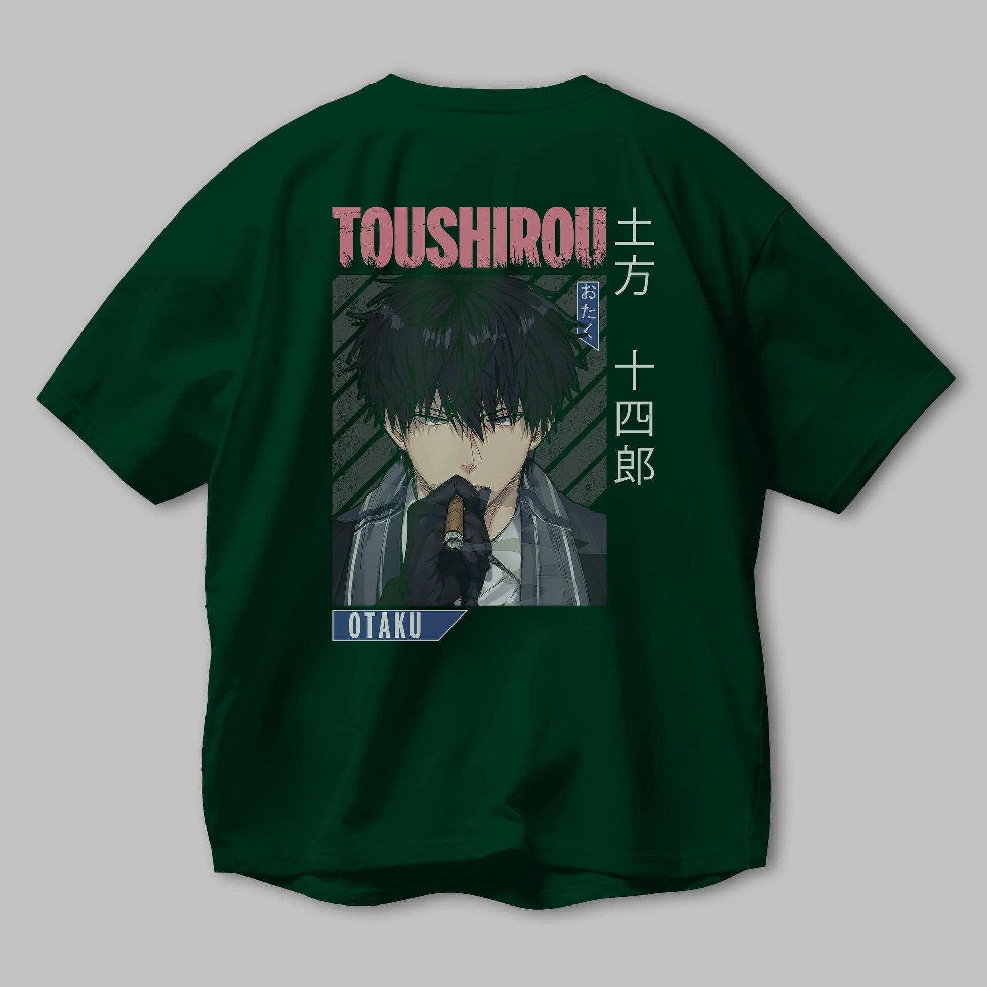 Toushirou Hijikata 2 Anime Arka Baskılı Oversize t-shirt Erkek Kadın Unisex