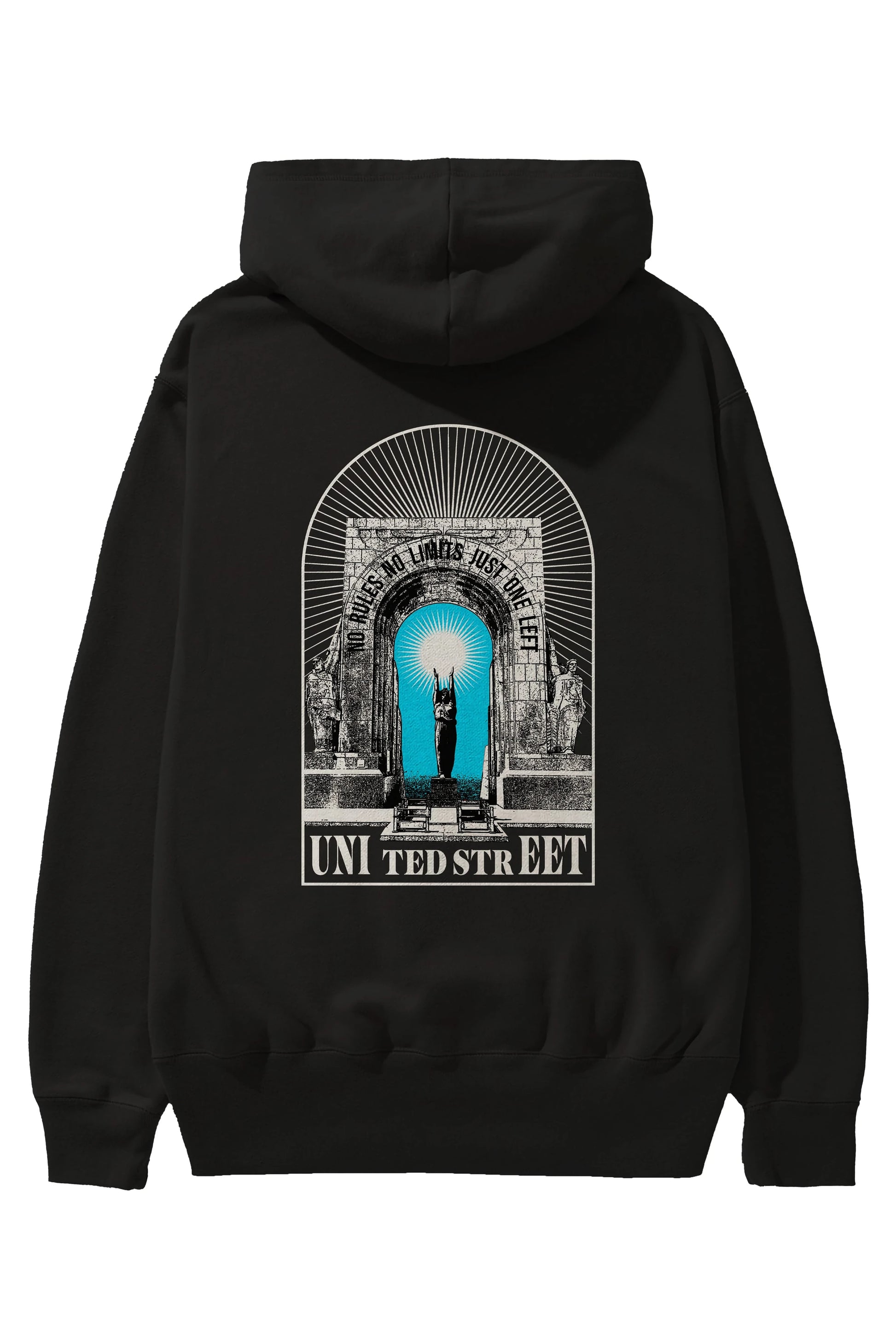No Rules No Limits Arka Baskılı Hoodie Oversize Kapüşonlu Sweatshirt Erkek Kadın Unisex