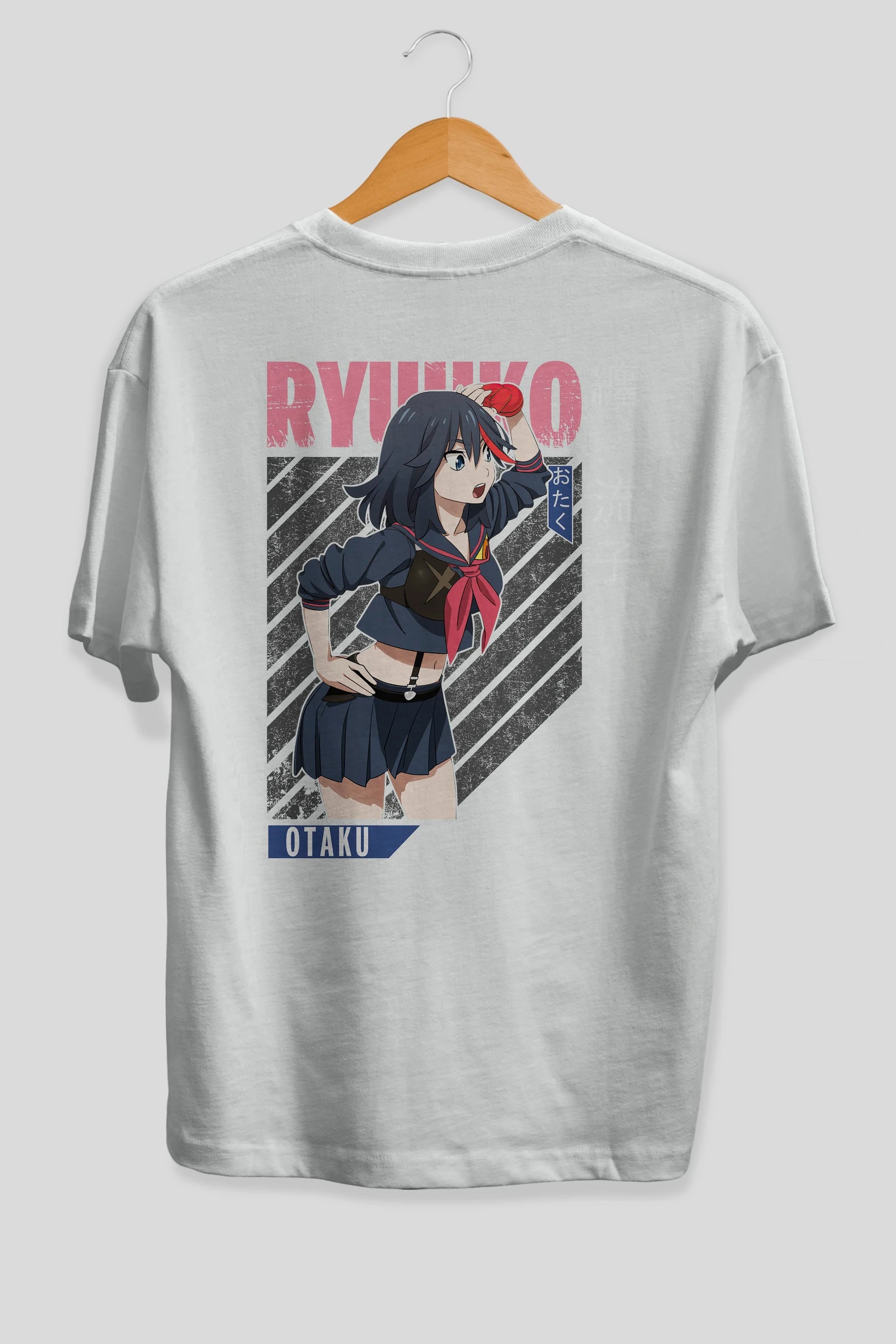 Ryuuko Matoi 6 Anime Arka Baskılı Oversize t-shirt Erkek Kadın Unisex