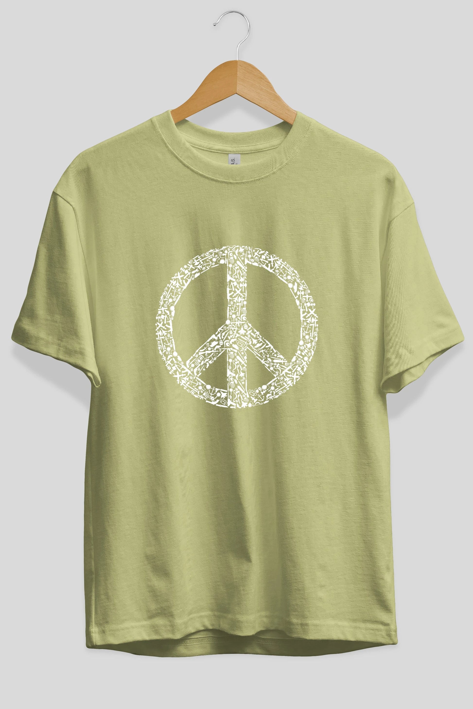 War Peace Ön Baskılı Oversize t-shirt %100 pamuk Erkek Kadın Unisex