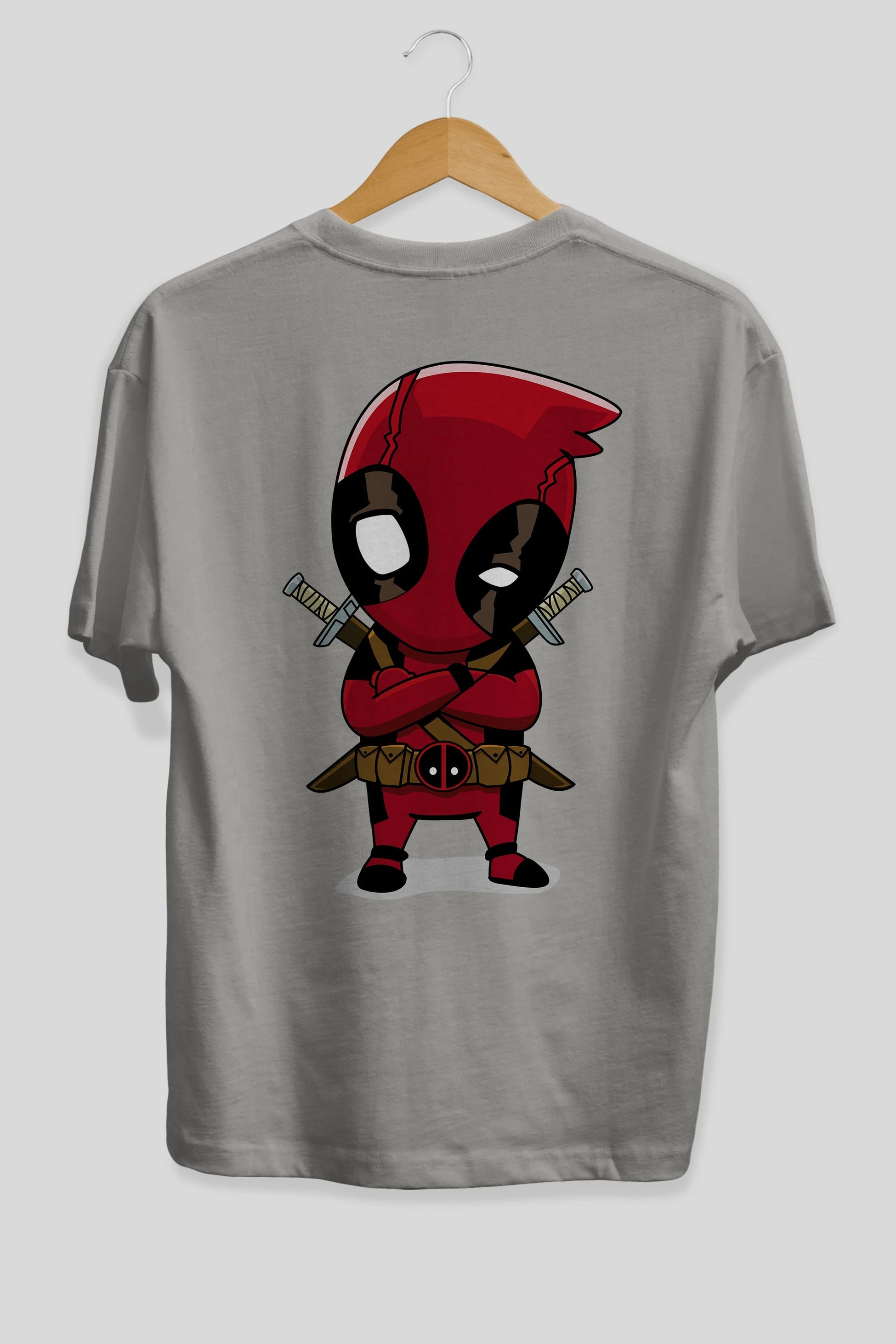 Deadpool (19) Arka Baskılı Oversize t-shirt Erkek Kadın Unisex %100 Pamuk Bisiklet Yaka tişort