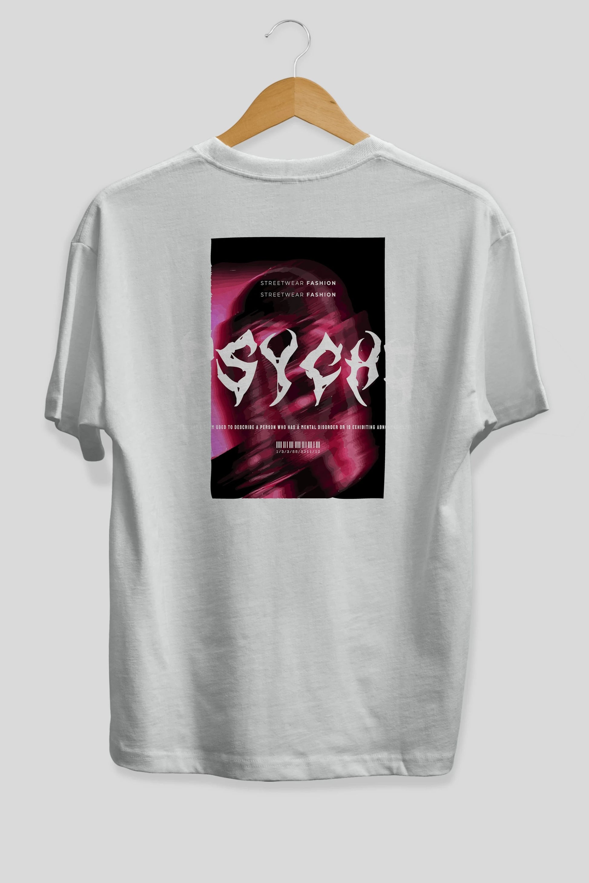 Psycho Streetwear Arka Baskılı Oversize t-shirt Erkek Kadın Unisex