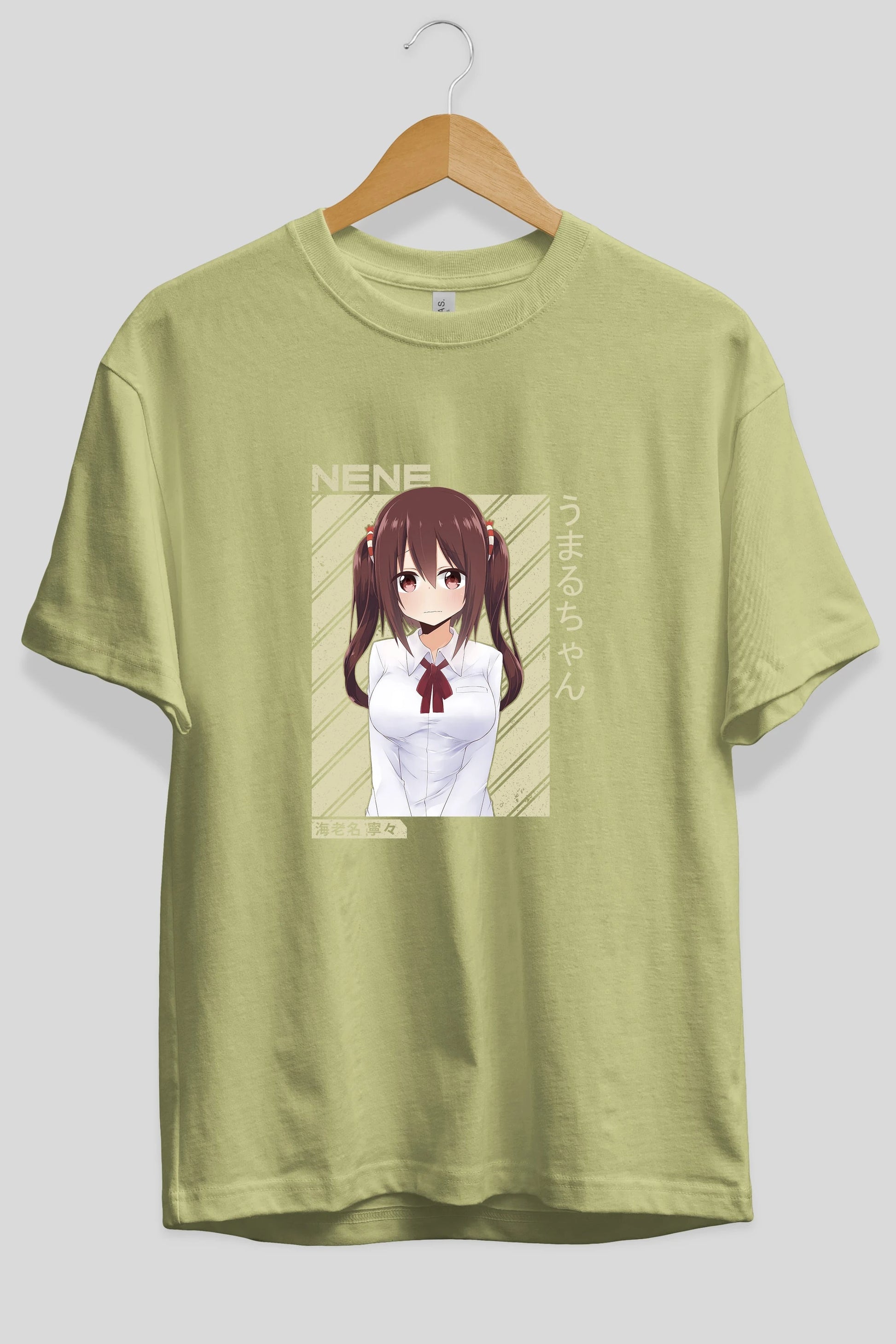 Nene Ebina 1 Anime Ön Baskılı Oversize t-shirt %100 pamuk Erkek Kadın Unisex