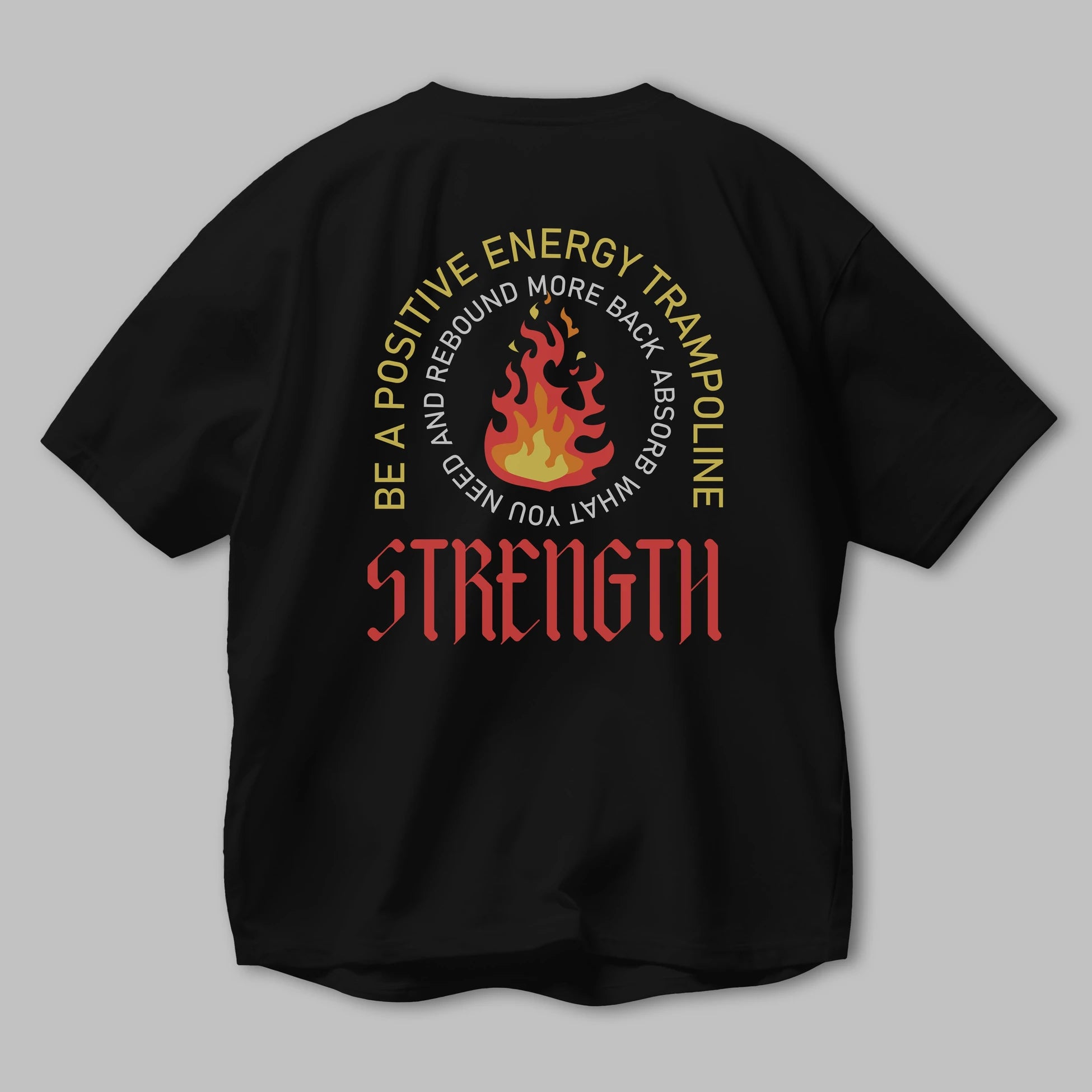 Positive Energy Arka Baskılı Oversize t-shirt Erkek Kadın Unisex