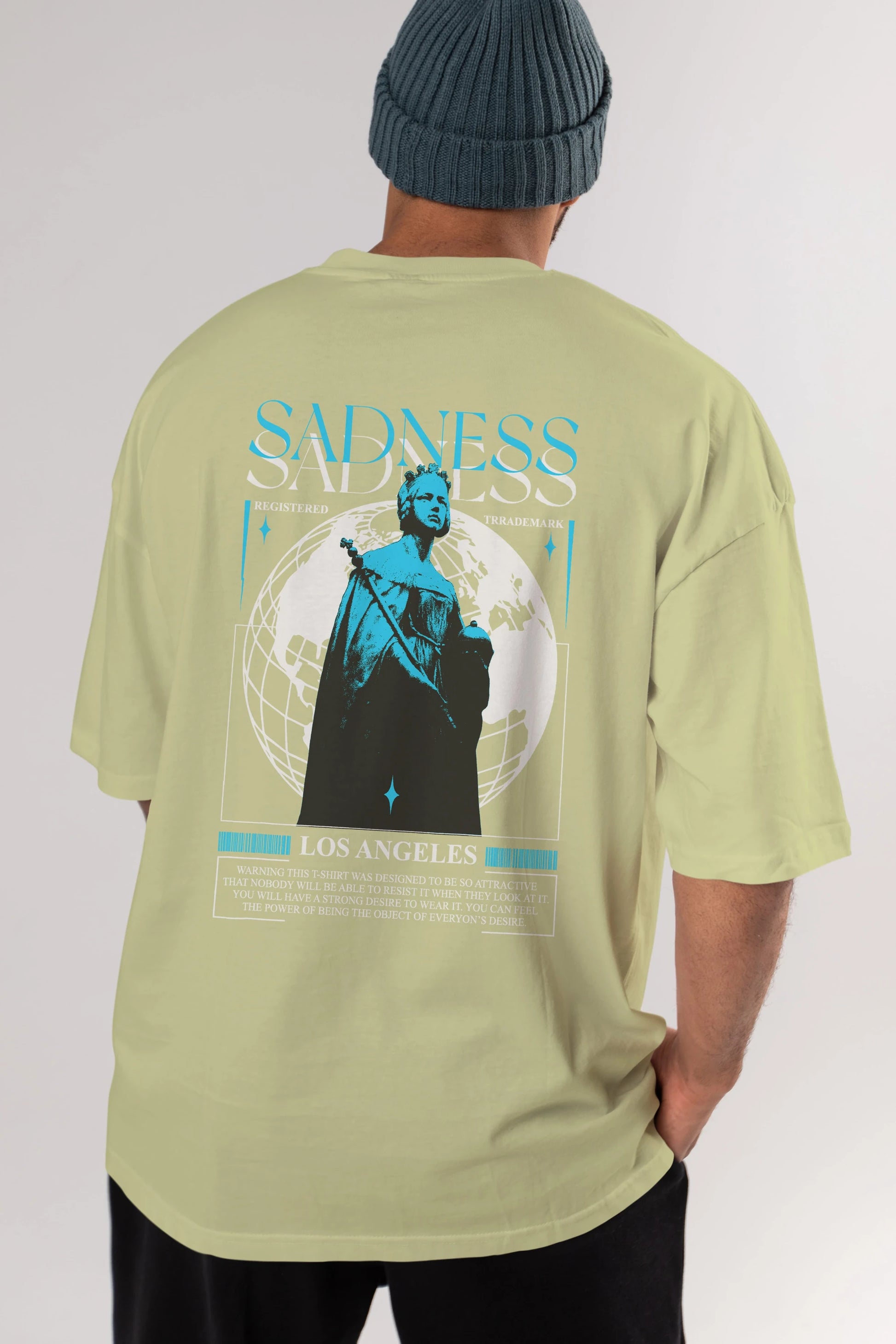 Sadness Los Angeles Arka Baskılı Oversize t-shirt Erkek Kadın Unisex