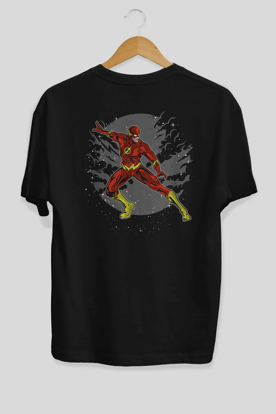 The Flash Arka Baskılı Oversize t-shirt Erkek Kadın Unisex %100 Pamuk