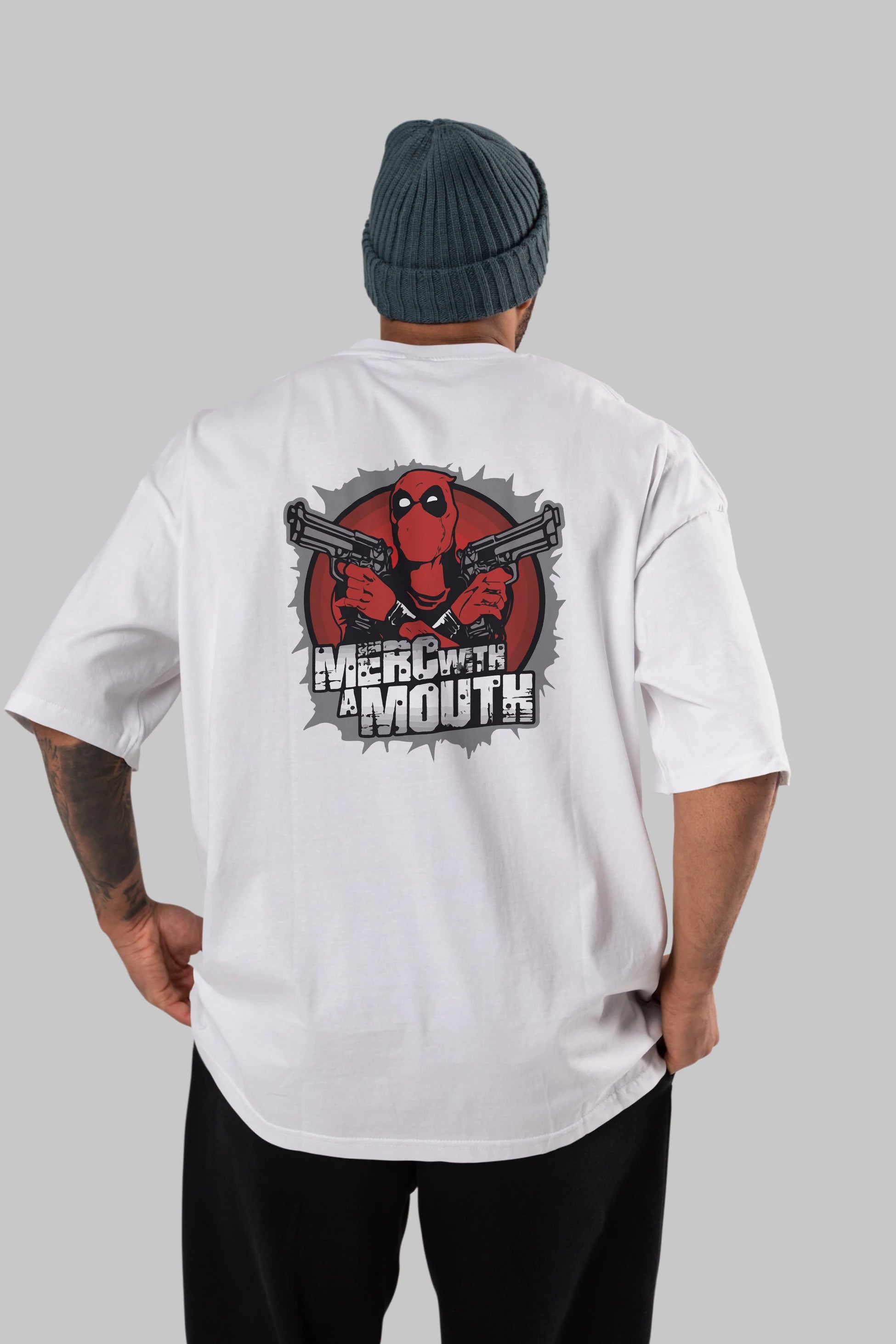 Deadpool (13) Arka Baskılı Oversize t-shirt Erkek Kadın Unisex %100 Pamuk Bisiklet Yaka tişort