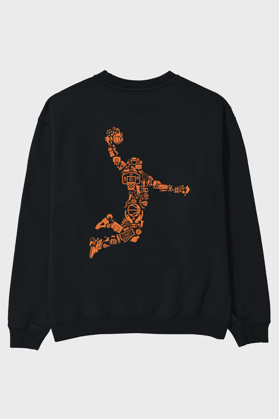 Basketball Player Arka Baskılı Oversize Sweatshirt Erkek Kadın Unisex