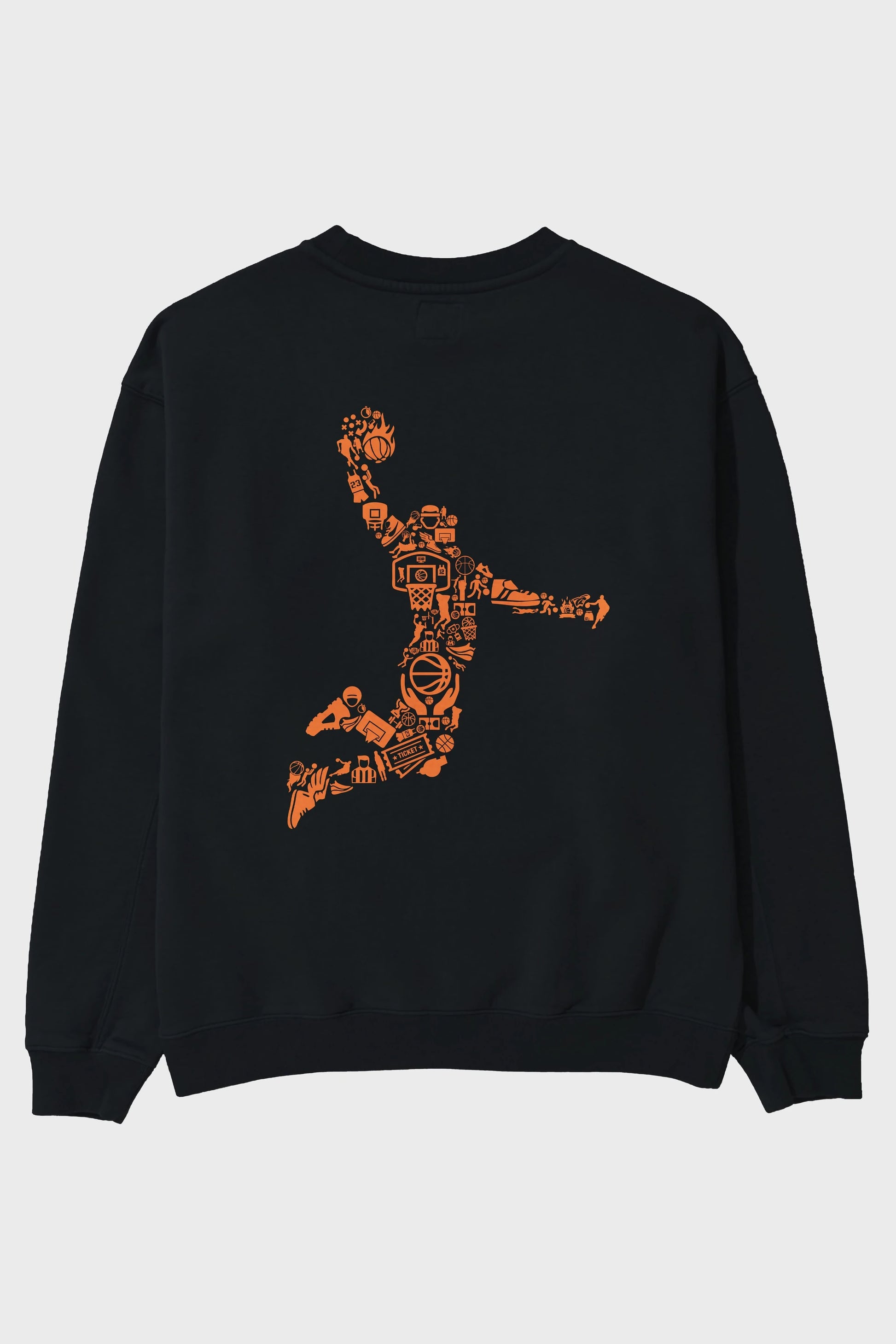 Basketball Player Arka Baskılı Oversize Sweatshirt Erkek Kadın Unisex
