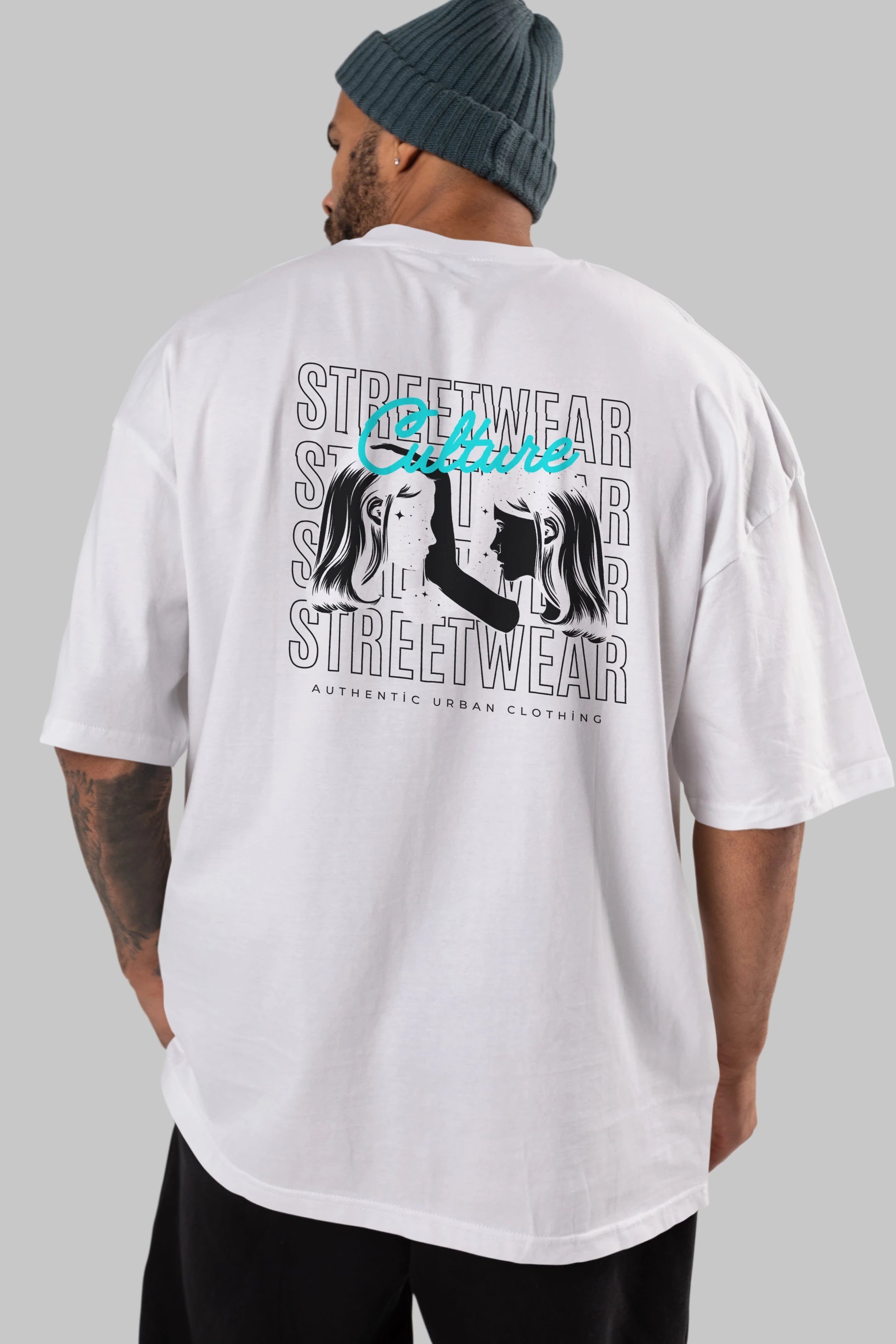 Culture Streetwear Yazılı Arka Baskılı Oversize t-shirt Erkek Kadın Unisex