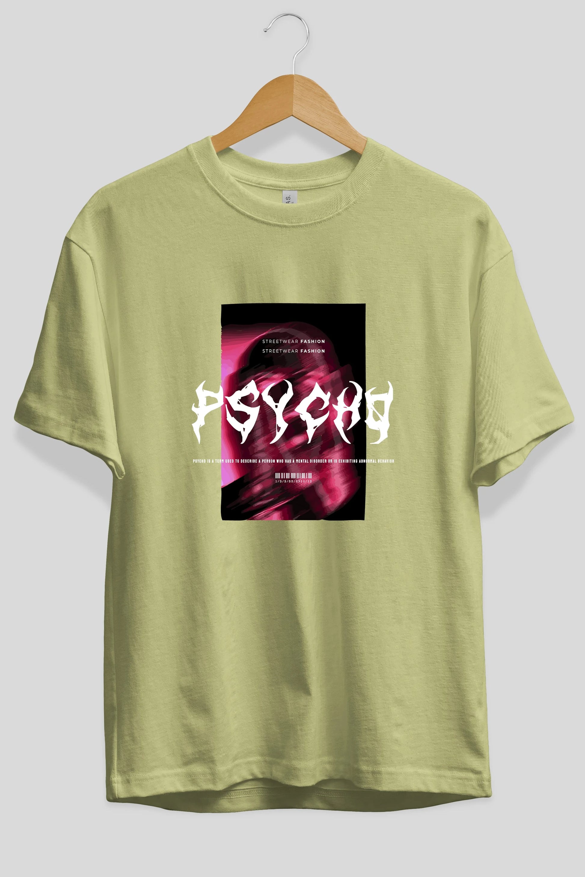 Psycho Streetwear Ön Baskılı Oversize t-shirt Erkek Kadın Unisex