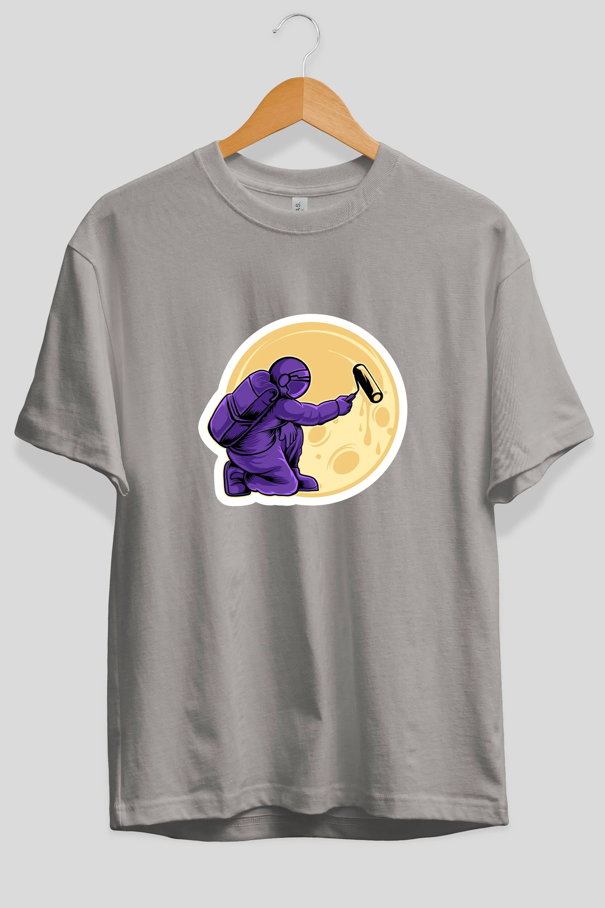 Astropaint Sticker Ön Baskılı Oversize t-shirt Erkek Kadın Unisex