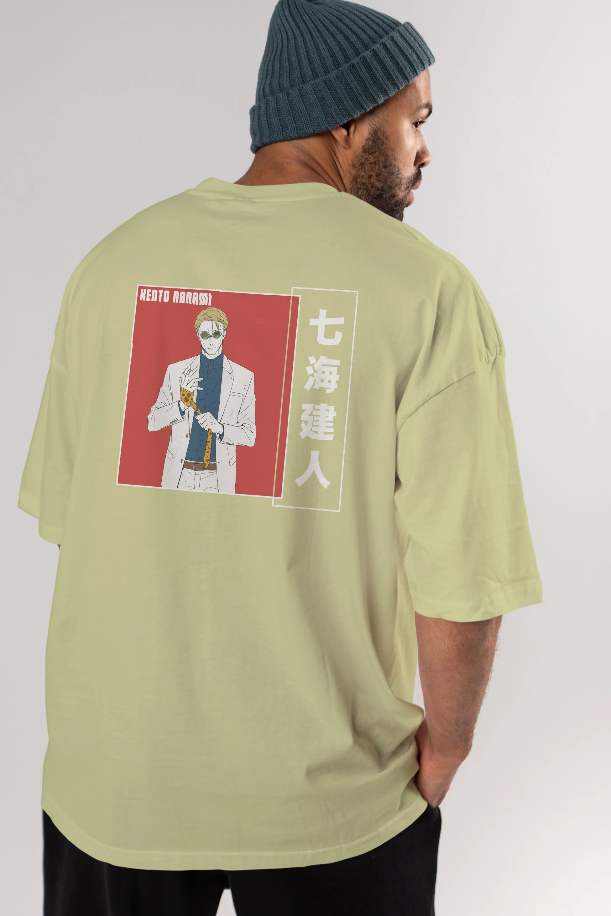 Kento Nanami 1 Anime Arka Baskılı Oversize t-shirt Erkek Kadın Unisex