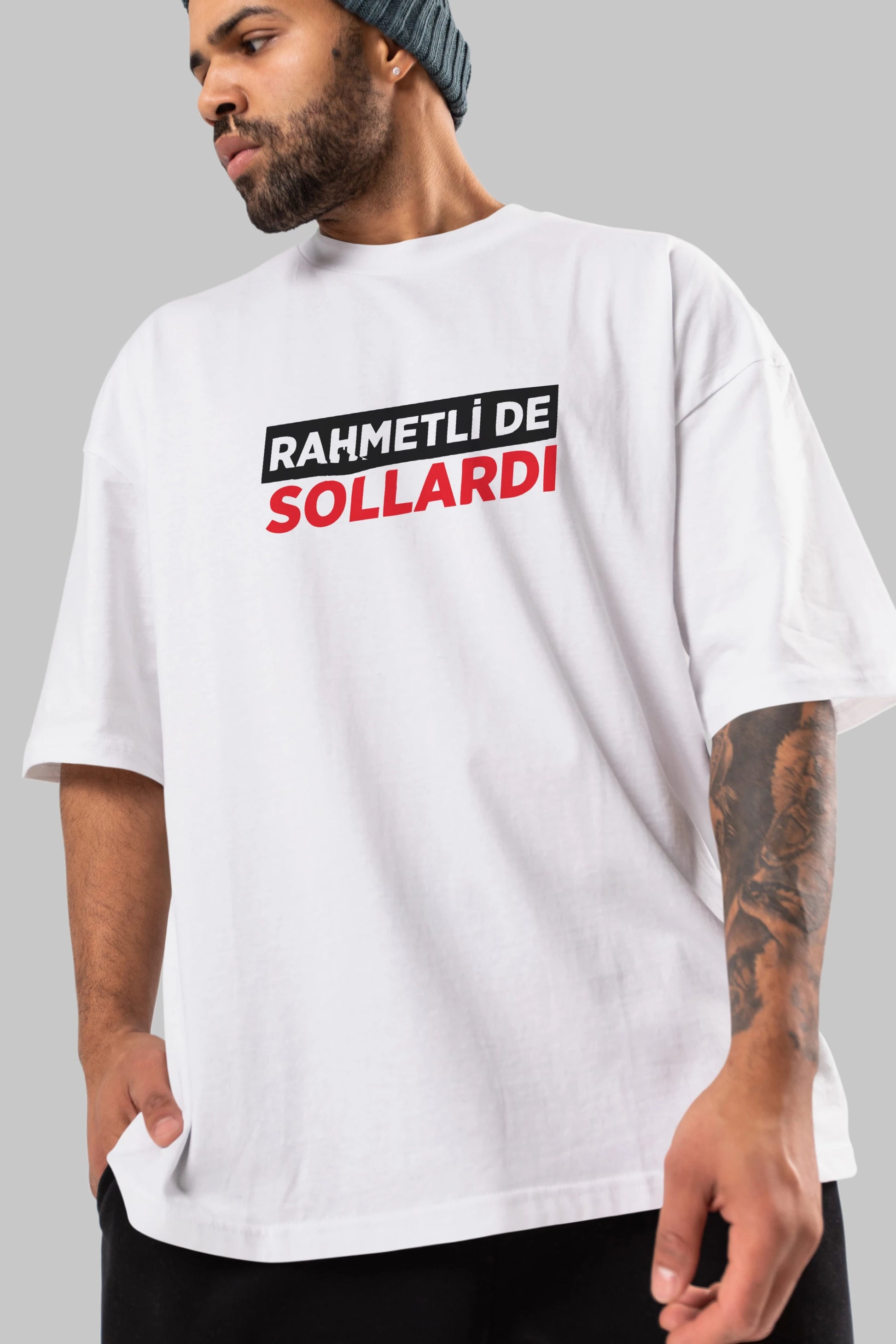 Rahmetli De Sollardı Ön Baskılı Oversize t-shirt %100 pamuk Erkek Kadın Unisex