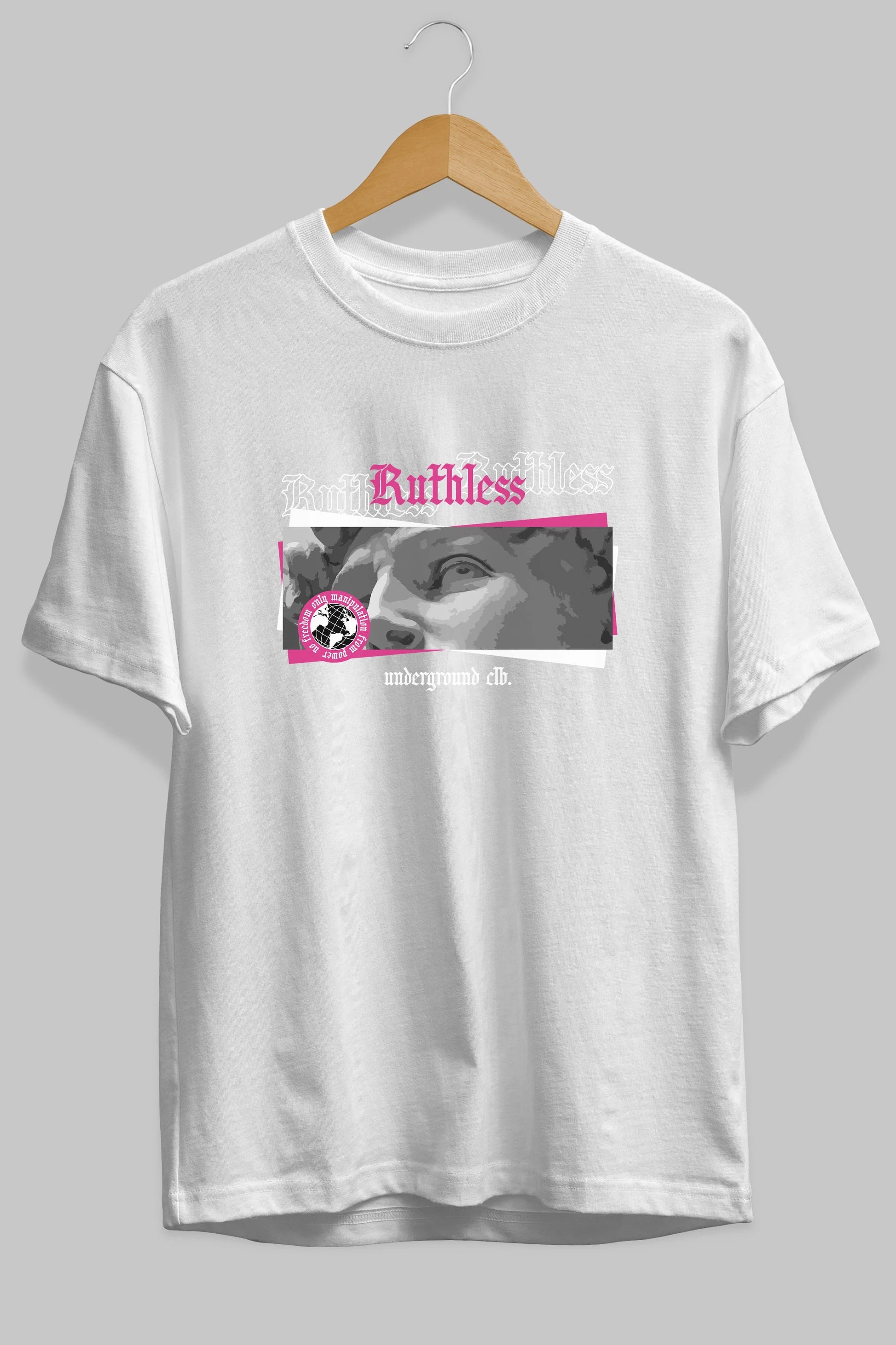 Ruthless Ön Baskılı Oversize t-shirt Erkek Kadın Unisex