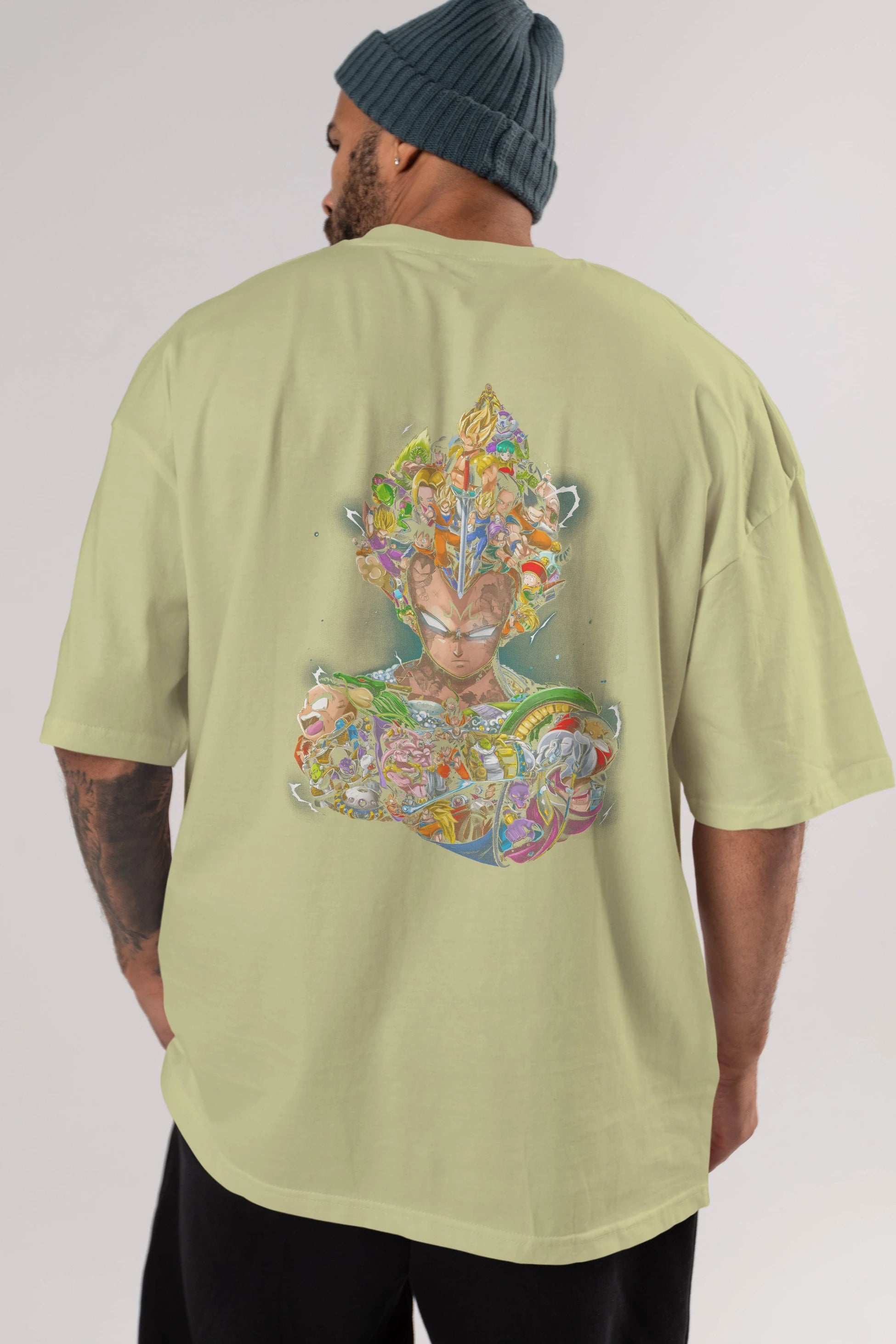 DRAGON BALL ART (3) Anime Arka Baskılı Oversize t-shirt Erkek Kadın Unisex