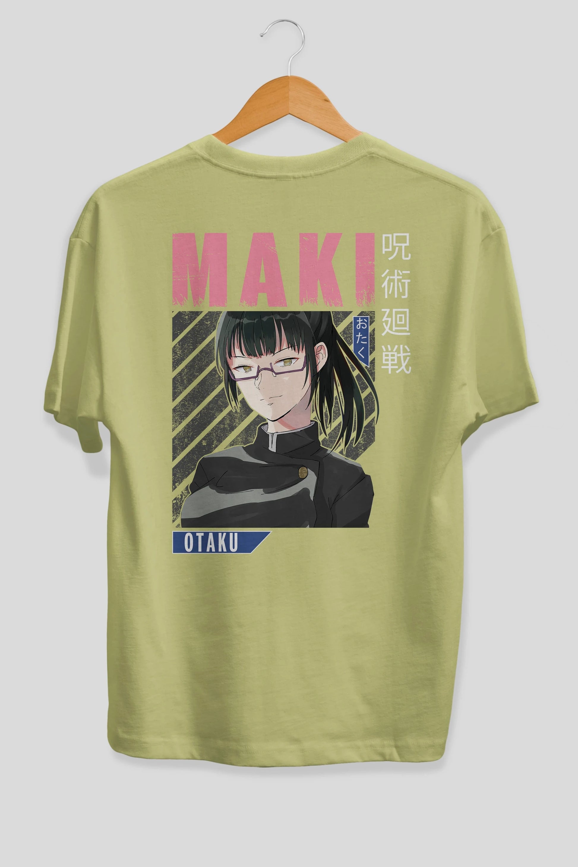 Maki Zenin CHAINSAWMAN 1 Anime Arka Baskılı Oversize t-shirt Erkek Kadın Unisex