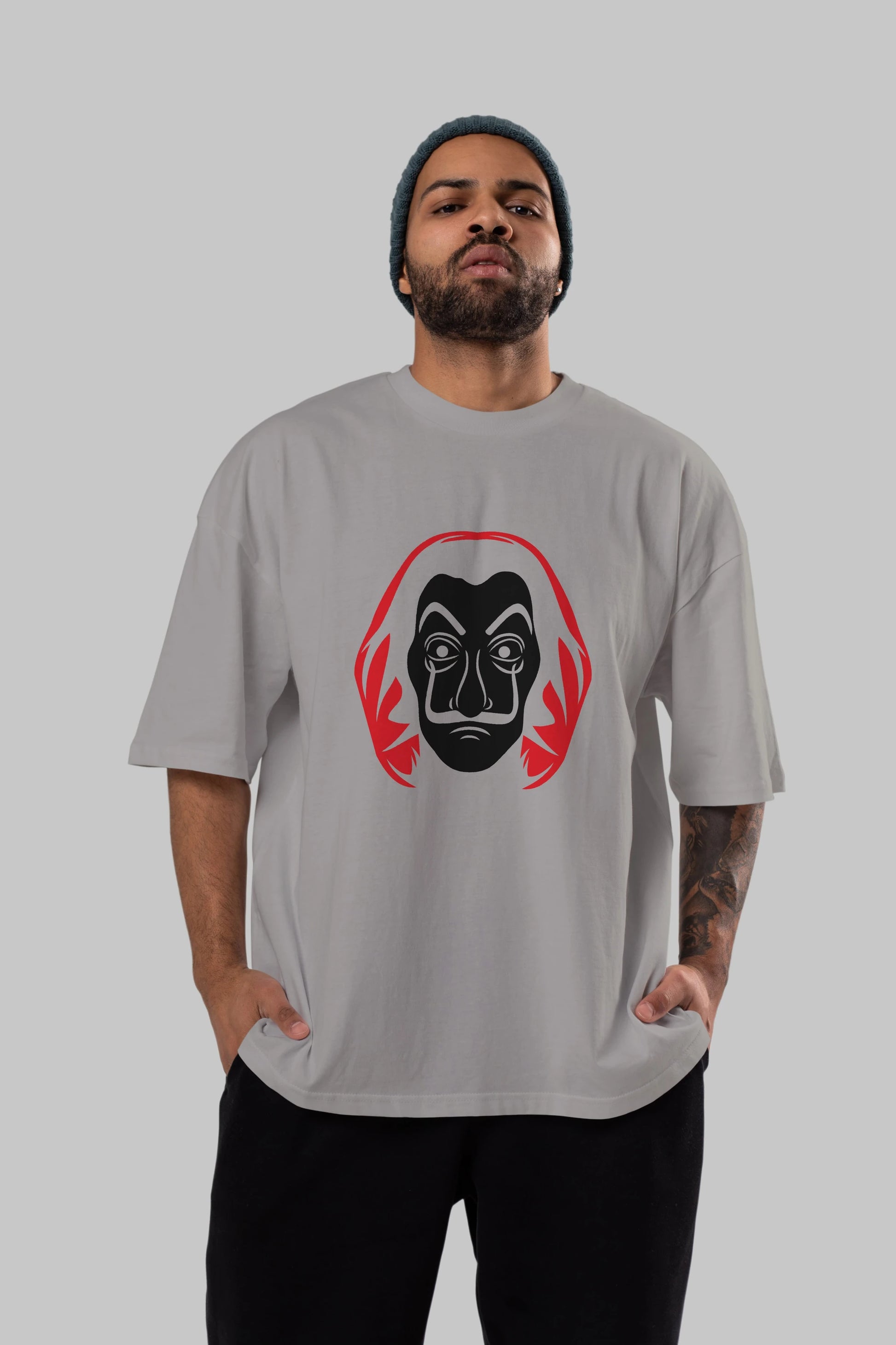 La Casa De Papel (8) Ön Baskılı Oversize t-shirt Erkek Kadın Unisex %100 Pamuk Bisiklet Yaka tişort