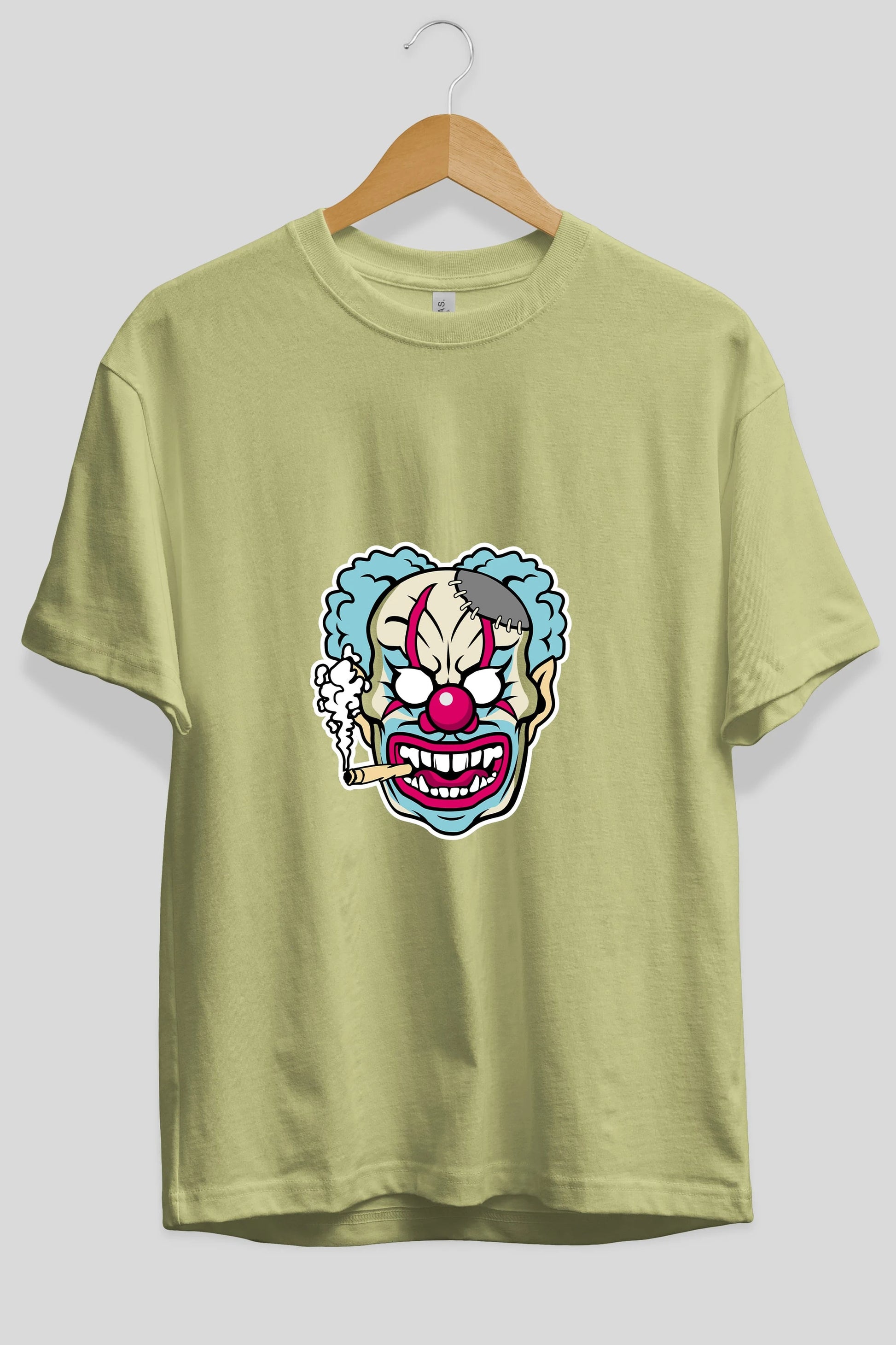 Clown Beast Ön Baskılı Oversize t-shirt Erkek Kadın Unisex %100 Pamuk tişort
