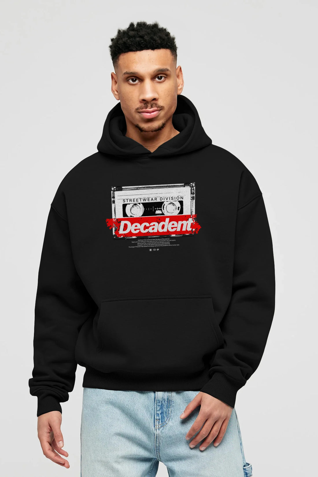 Decadent Ön Baskılı Hoodie Oversize Kapüşonlu Sweatshirt Erkek Kadın Unisex