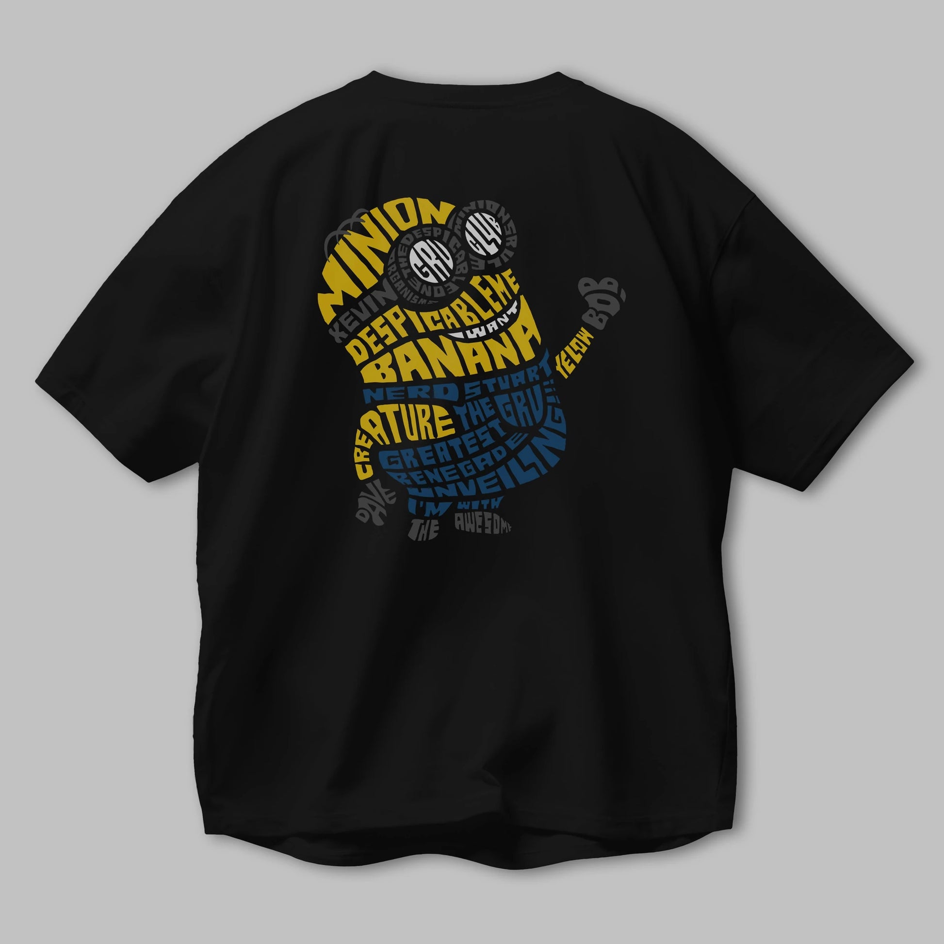 Minion Arka Baskılı Oversize t-shirt %100 pamuk Erkek Kadın Unisex