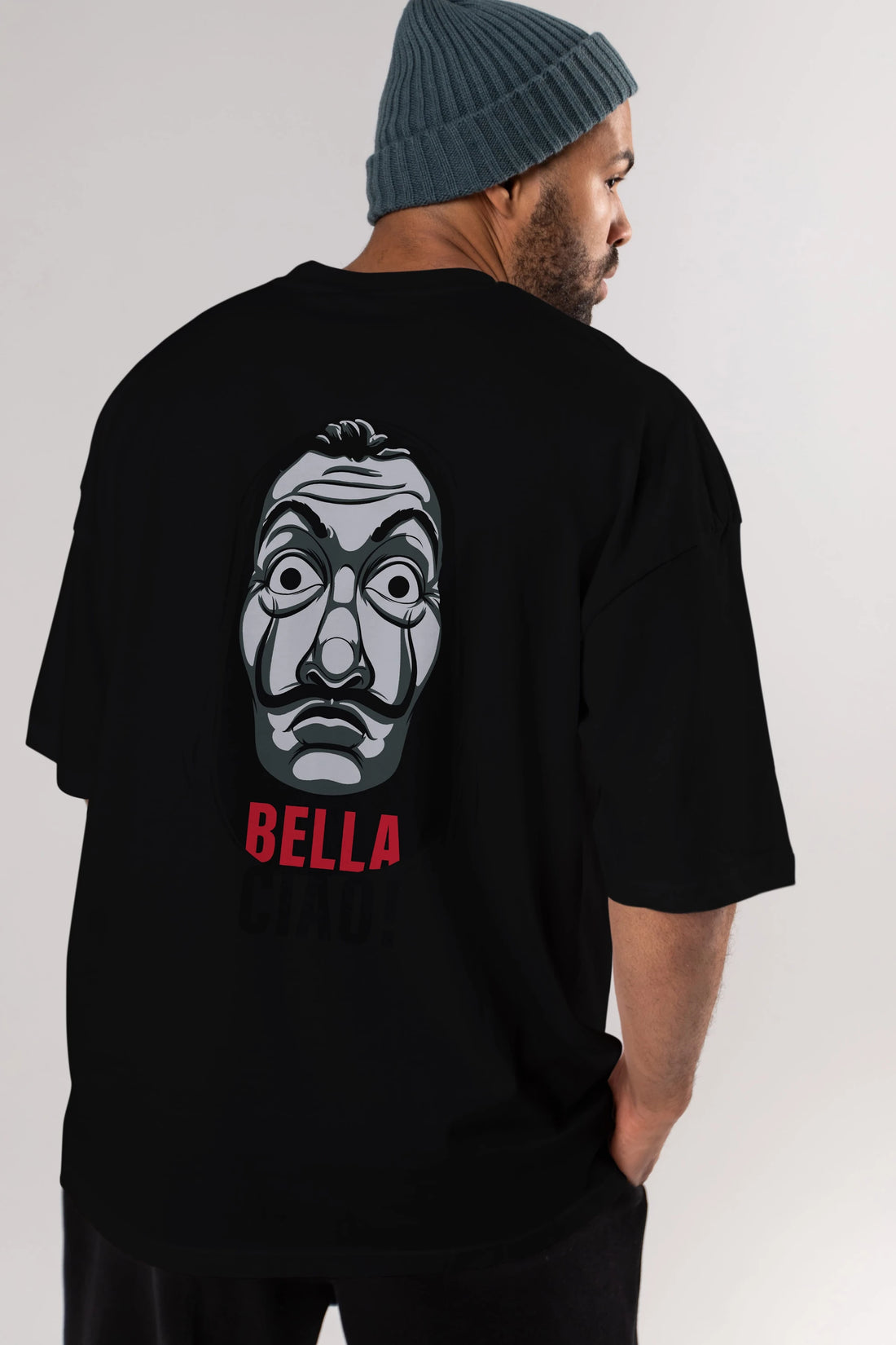 La Casa De Papel (12) Arka Baskılı Oversize t-shirt Erkek Kadın Unisex %100 Pamuk Bisiklet Yaka tişort