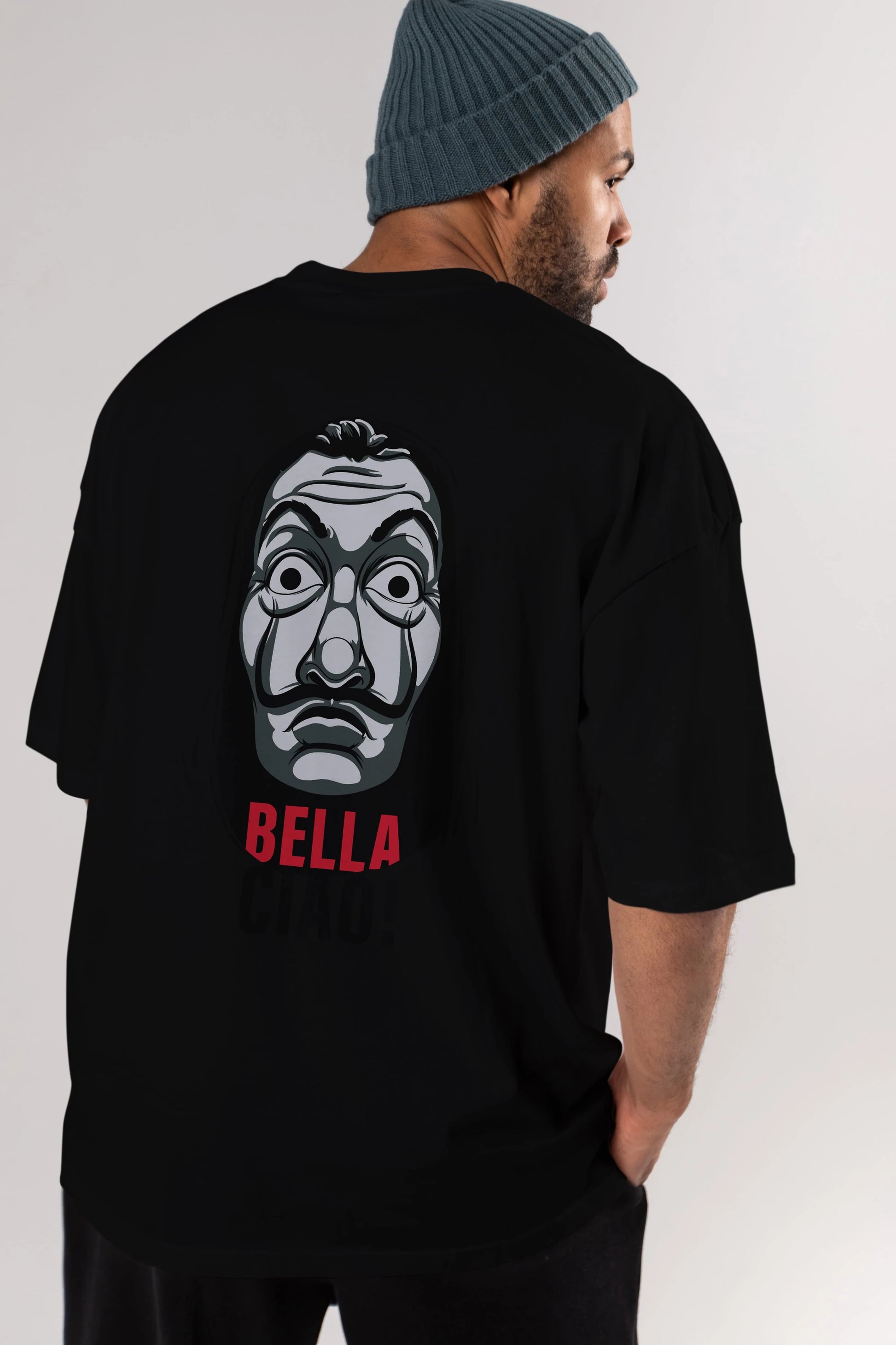 La Casa De Papel (12) Arka Baskılı Oversize t-shirt Erkek Kadın Unisex %100 Pamuk Bisiklet Yaka tişort