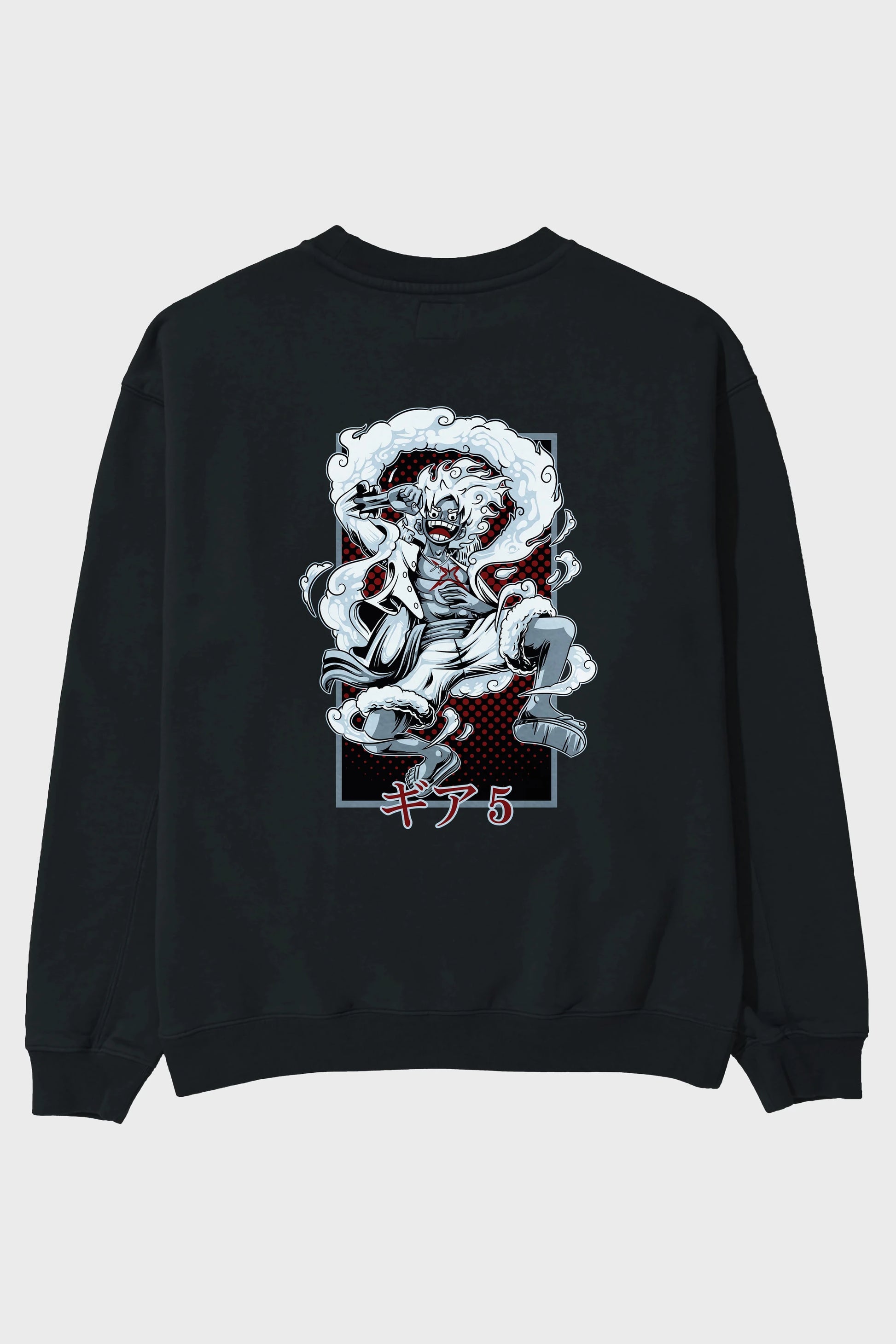 LUFFY GEAR 5 Anime Arka Baskılı Oversize Sweatshirt Erkek Kadın Unisex