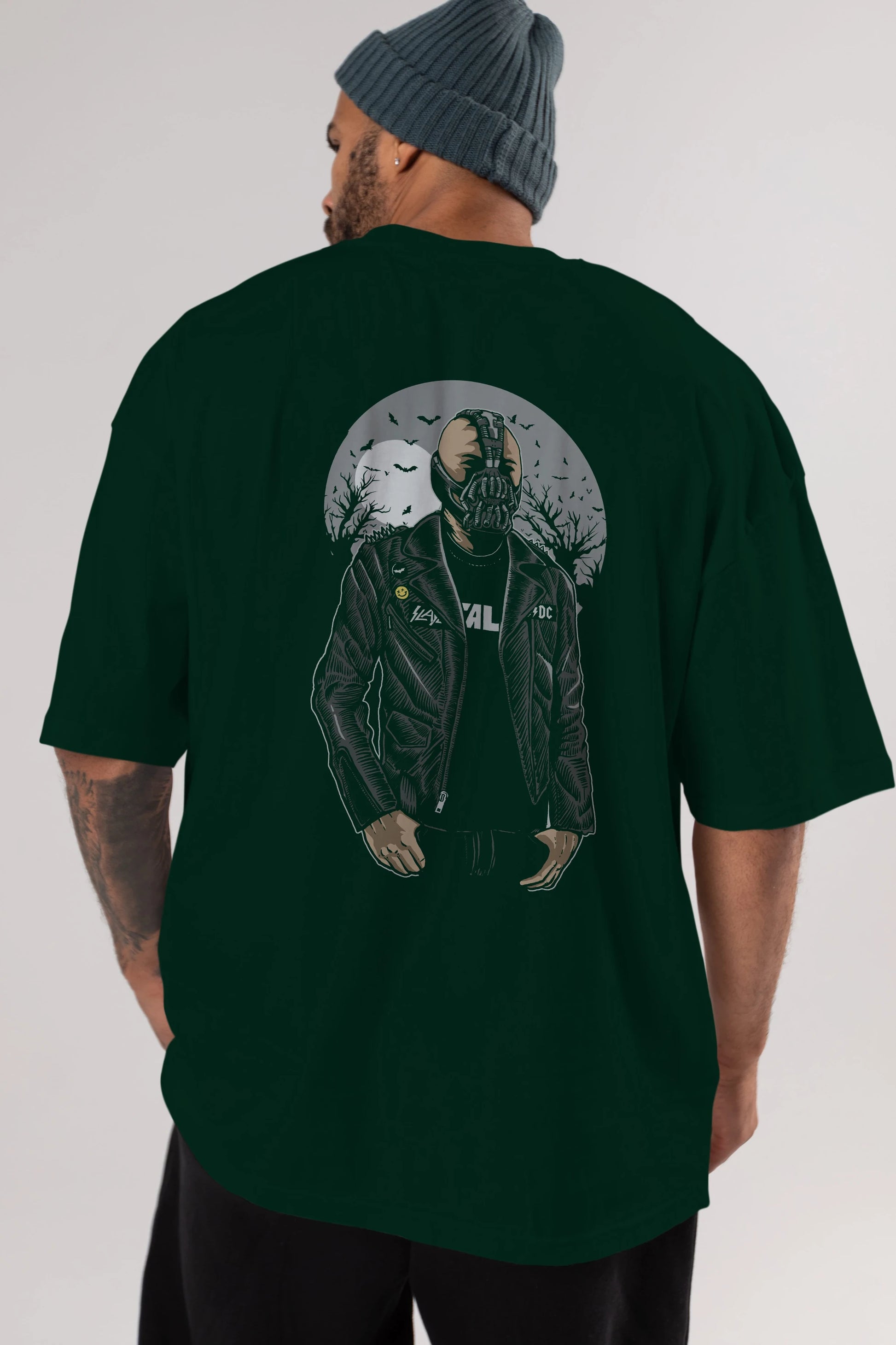 Bane Arka Baskılı Oversize t-shirt Erkek Kadın Unisex %100 Pamuk