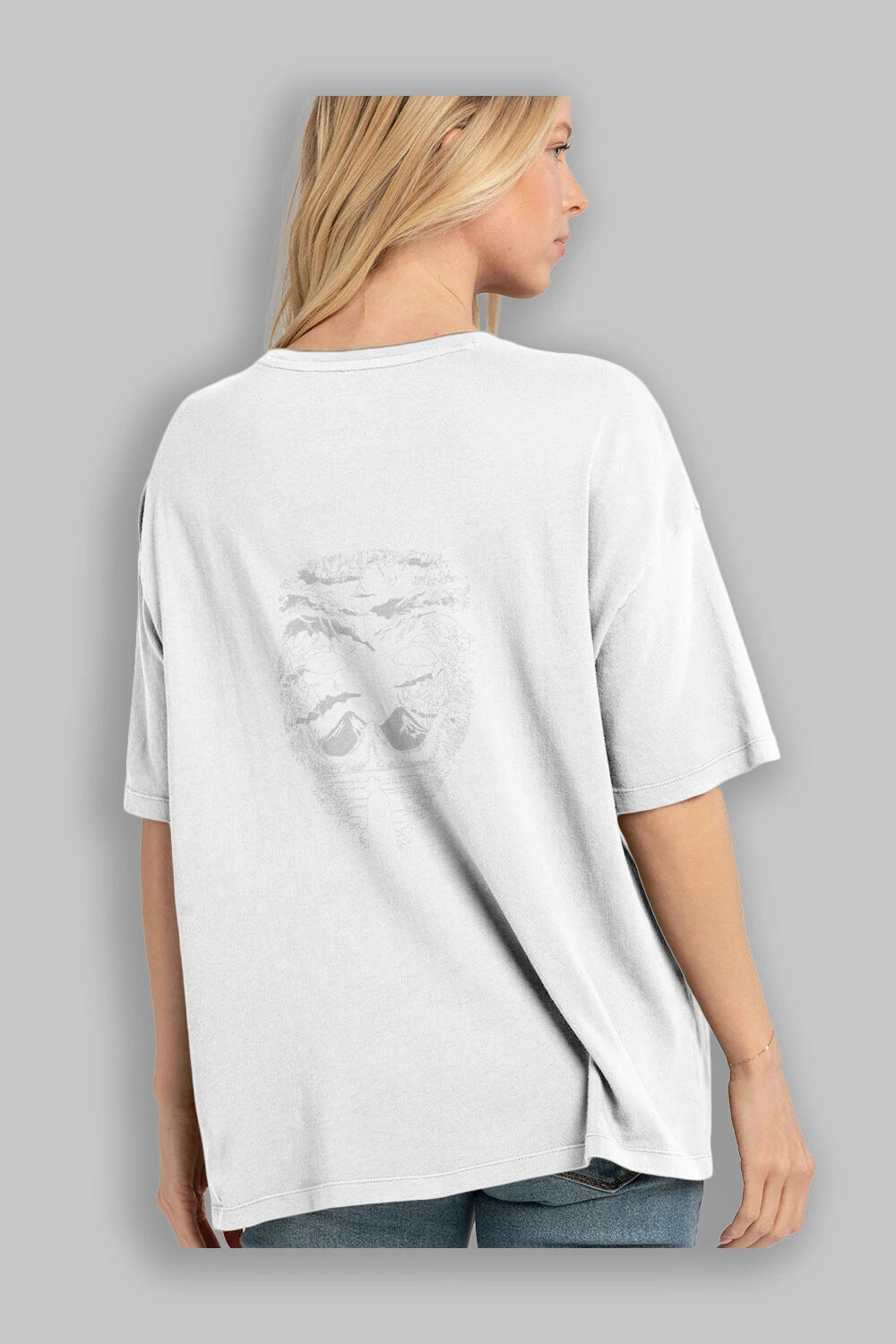 The Mask (2) Arka Baskılı Oversize t-shirt %100 pamuk Erkek Kadın Unisex
