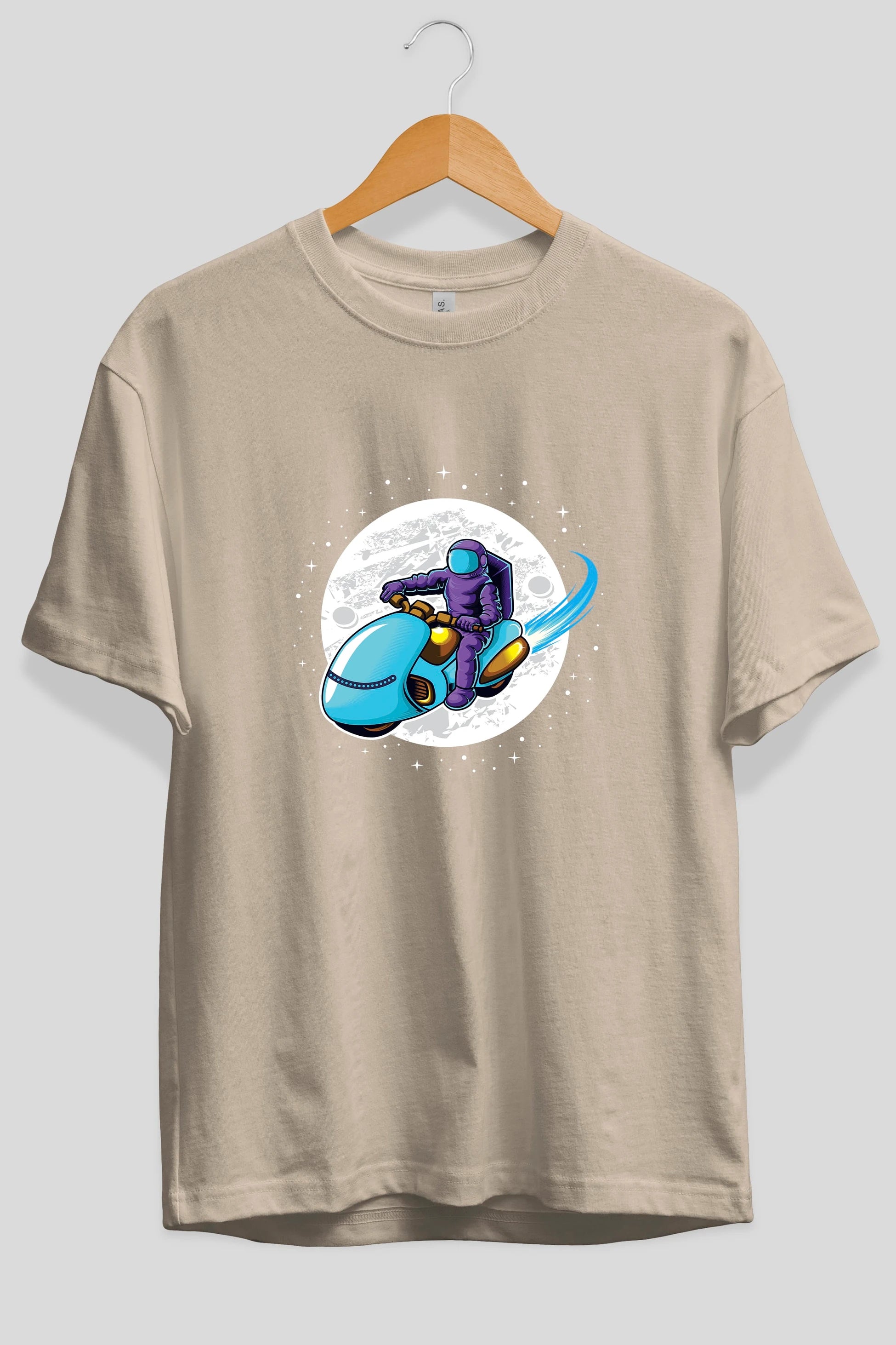 Astrorider in Space Ön Baskılı Oversize t-shirt Erkek Kadın Unisex