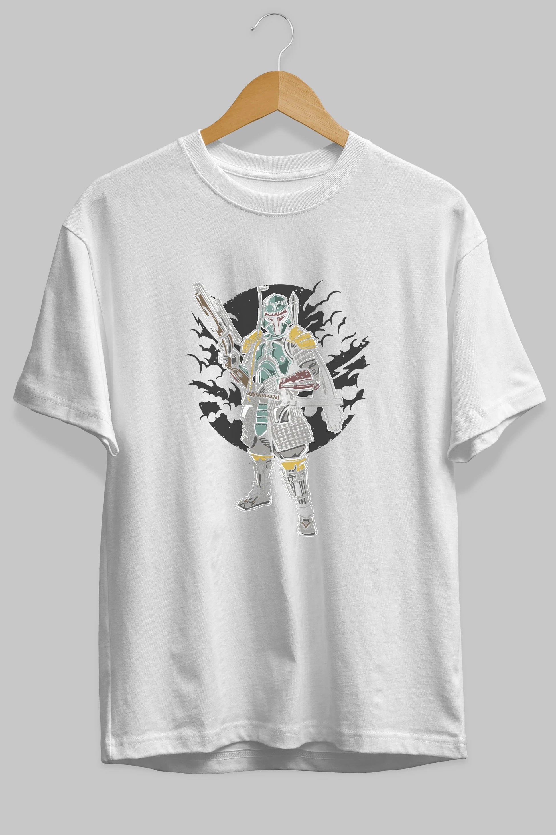 Ronin Hunter Ön Baskılı Oversize t-shirt Erkek Kadın Unisex %100 Pamuk tişort