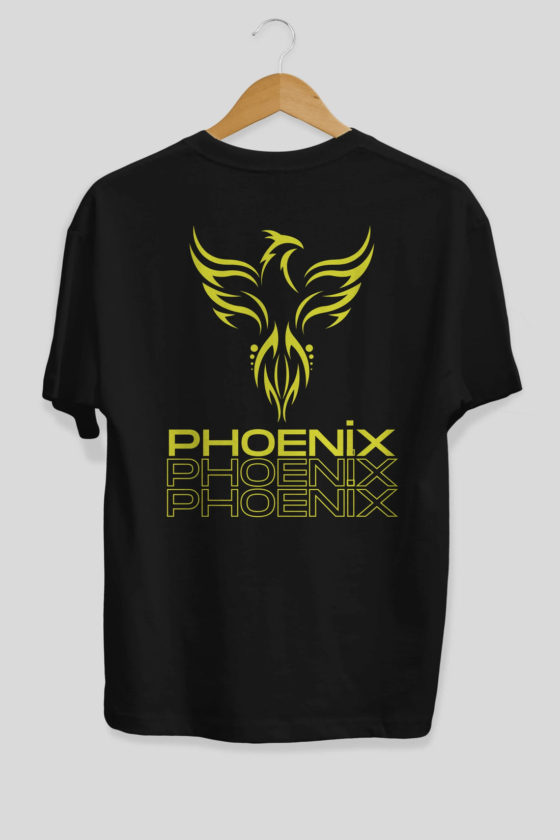 Phoenix Yazılı Arka Baskılı Oversize t-shirt Erkek Kadın Unisex