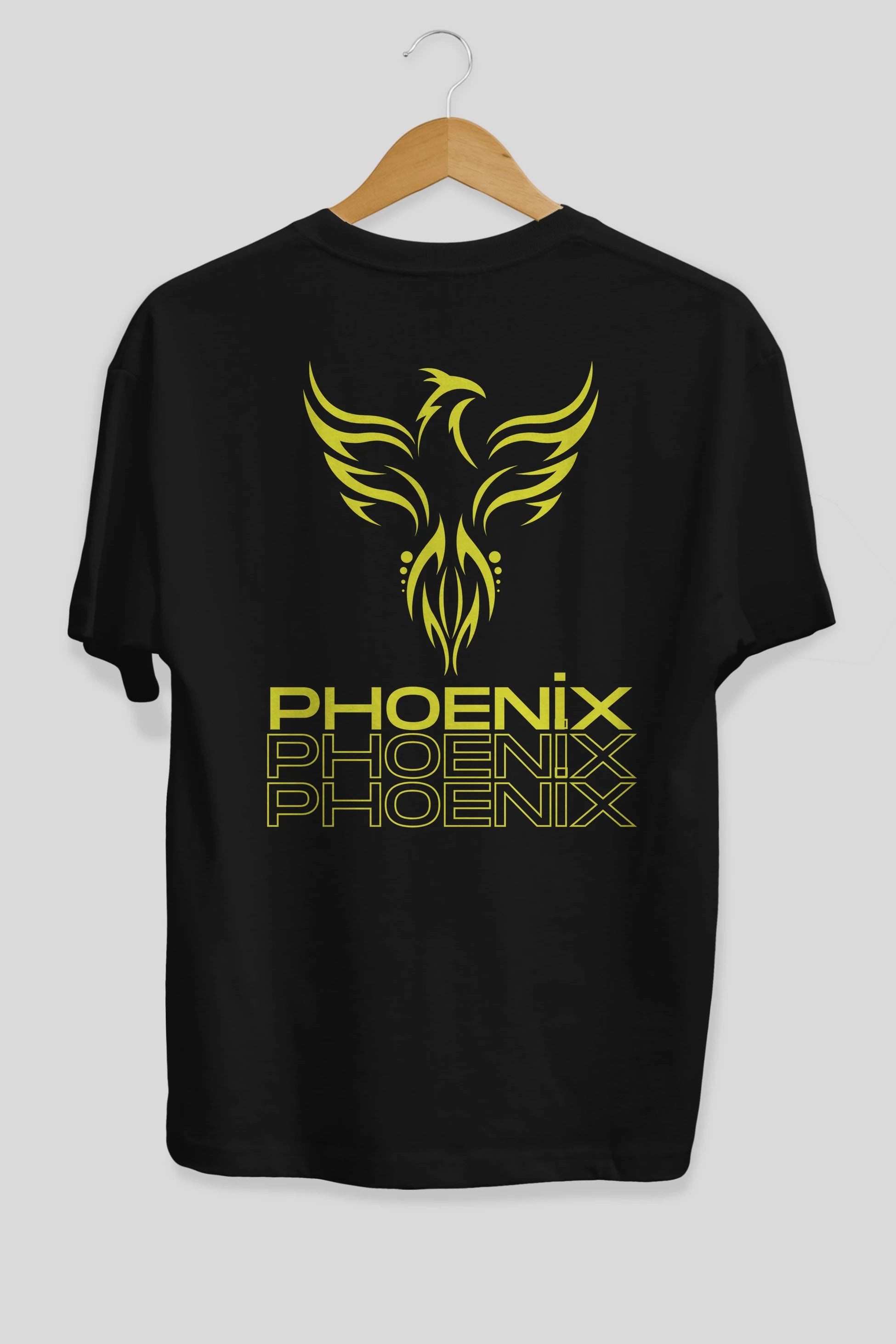 Phoenix Yazılı Arka Baskılı Oversize t-shirt Erkek Kadın Unisex