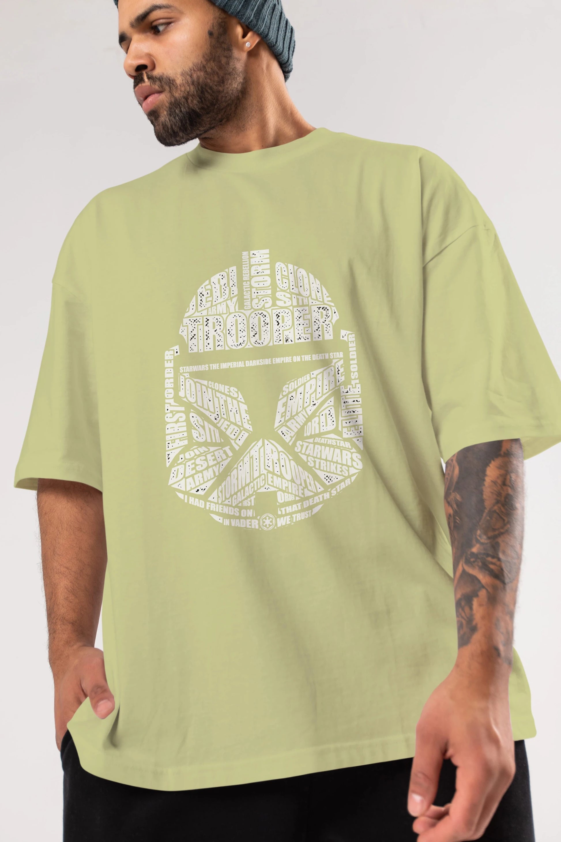 Trooper Ön Baskılı Oversize t-shirt %100 pamuk Erkek Kadın Unisex