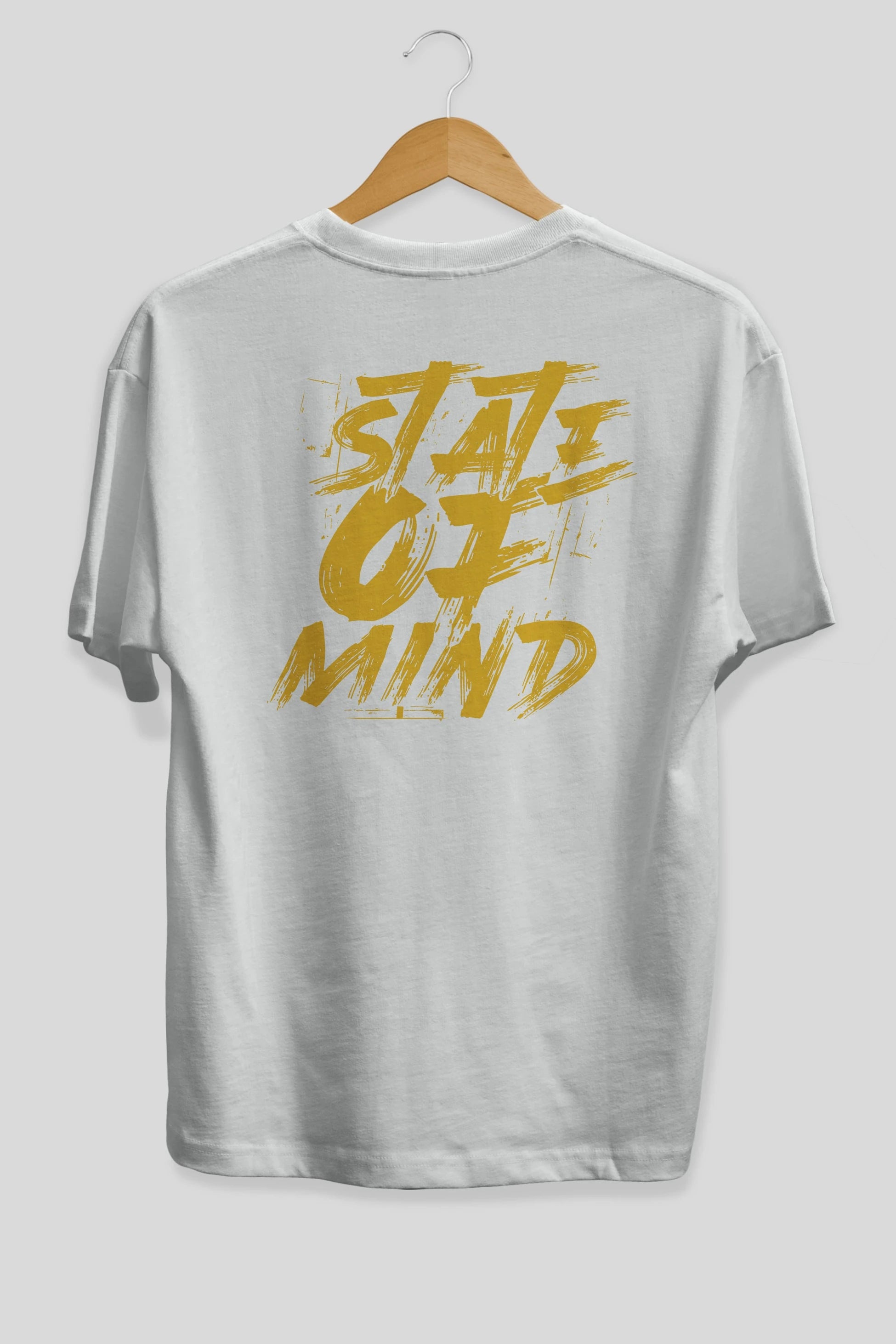 State on Mind Arka Baskılı Oversize t-shirt Erkek Kadın Unisex