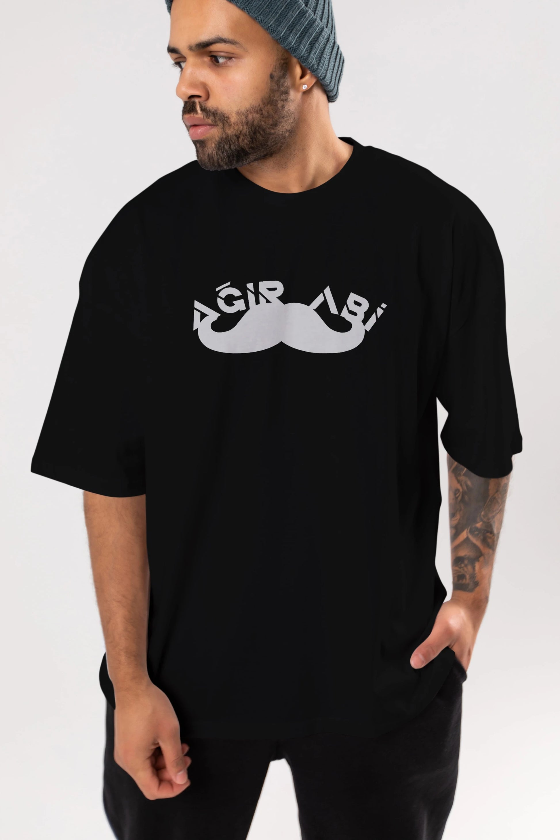 Ağır Abi Ön Baskılı Oversize t-shirt %100 pamuk Erkek Kadın Unisex