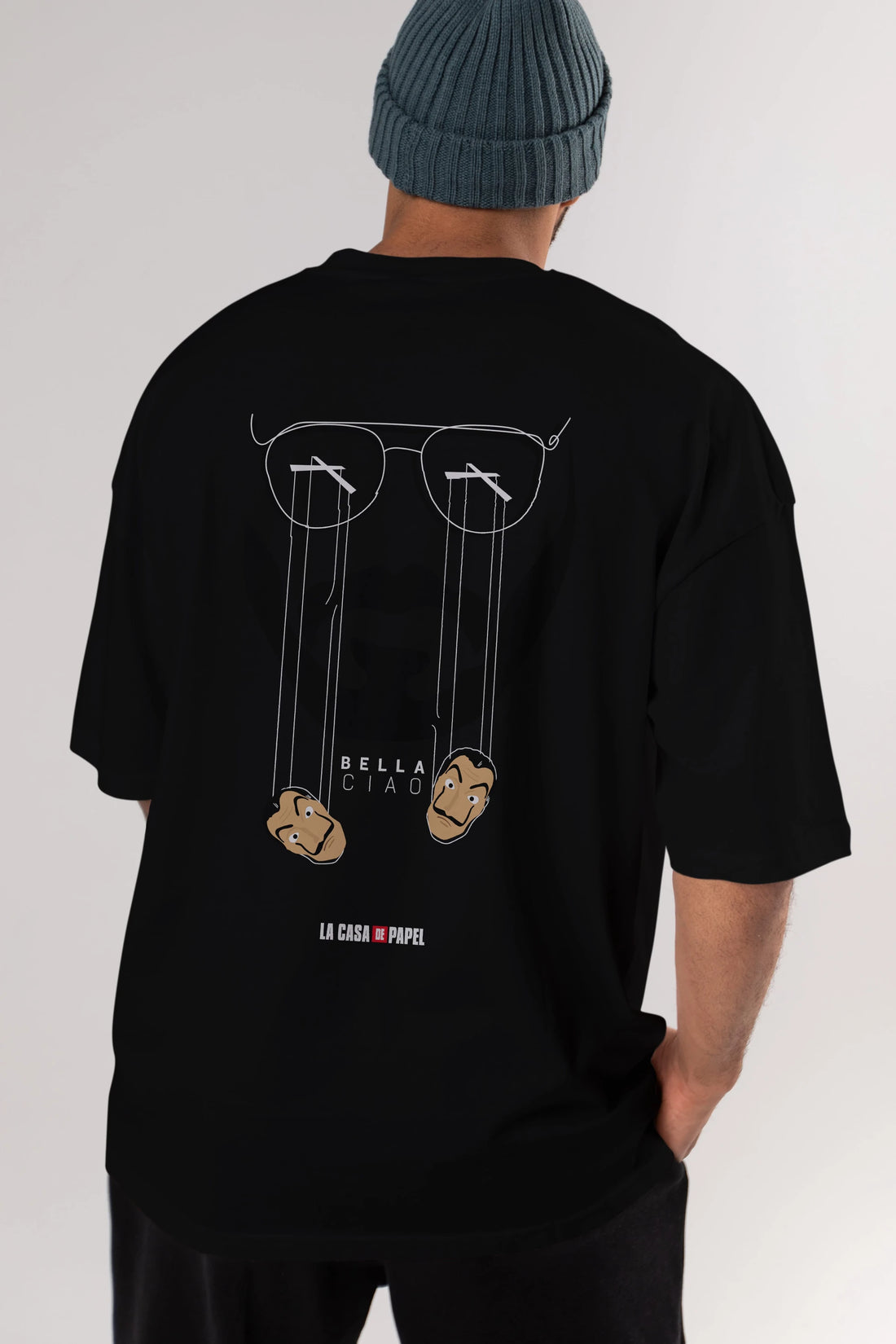 La Casa De Papel (11) Arka Baskılı Oversize t-shirt Erkek Kadın Unisex %100 Pamuk Bisiklet Yaka tişort
