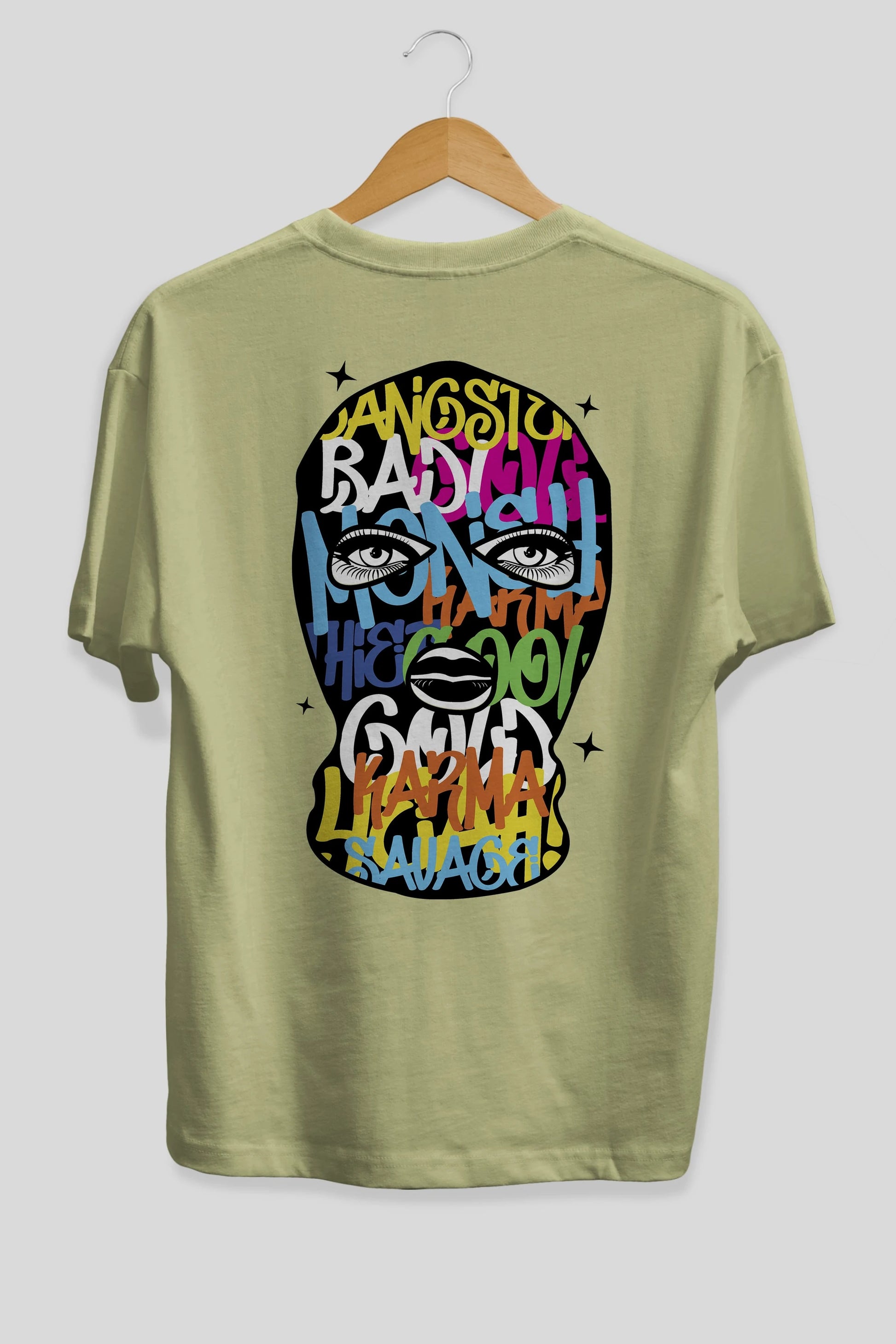 Karma Savage Arka Baskılı Oversize t-shirt Erkek Kadın Unisex