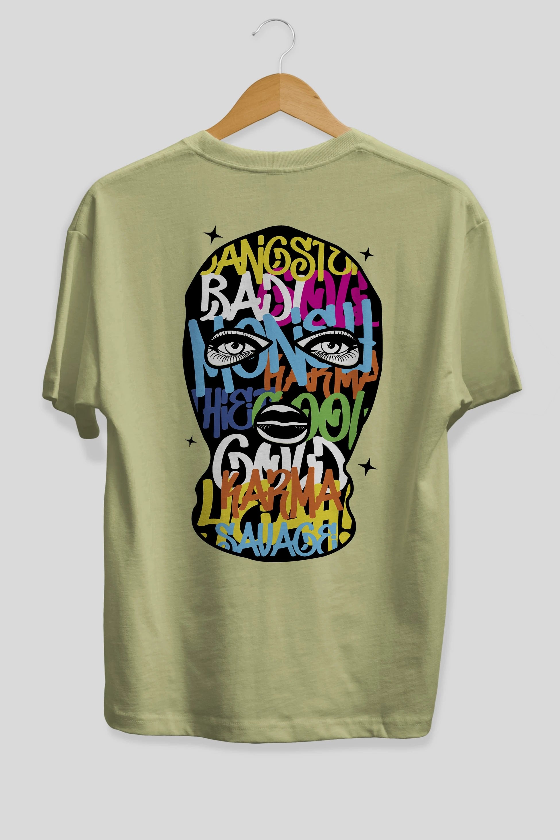 Karma Savage Arka Baskılı Oversize t-shirt Erkek Kadın Unisex