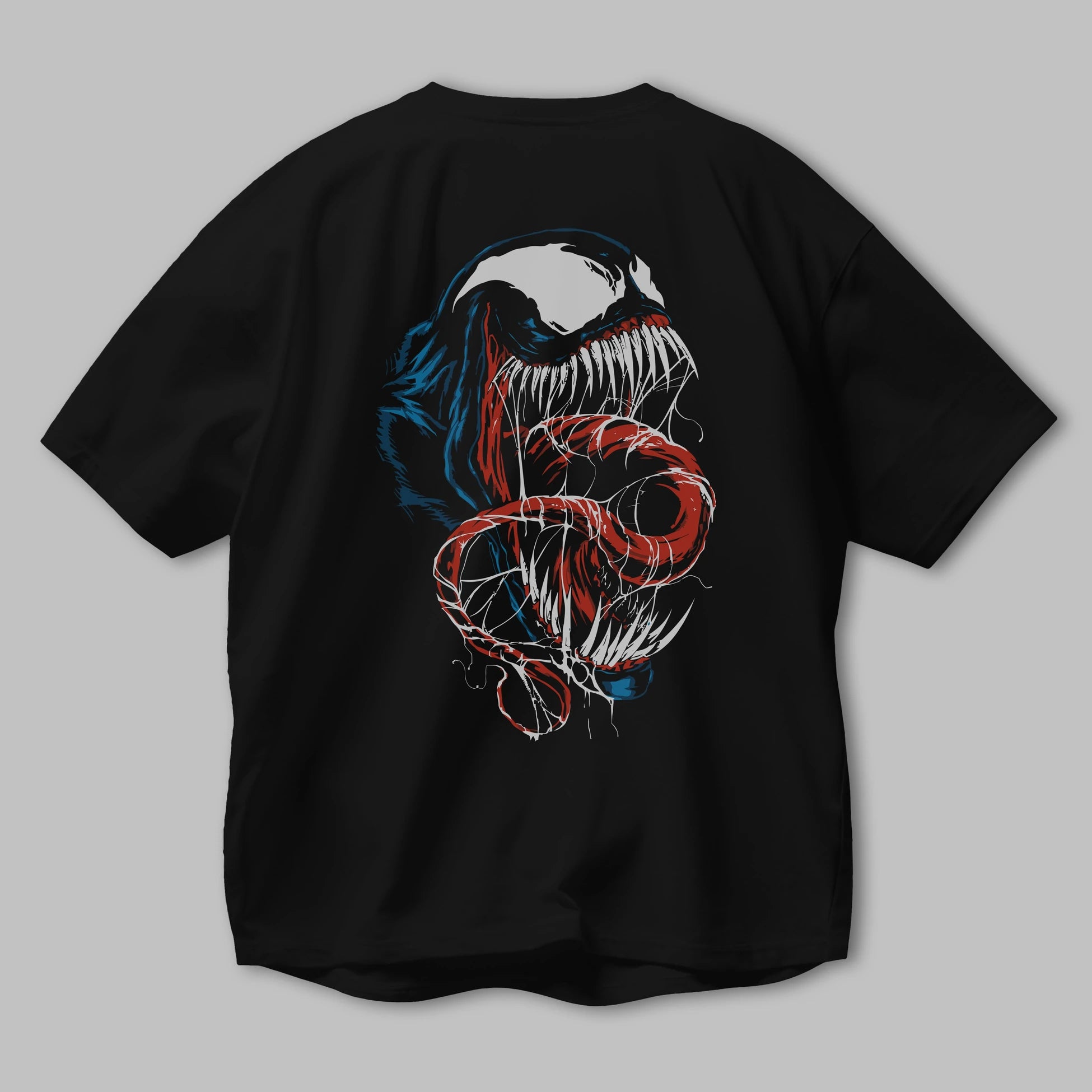 Venom (10) Arka Baskılı Oversize t-shirt Erkek Kadın Unisex %100 Pamuk Bisiklet Yaka tişort