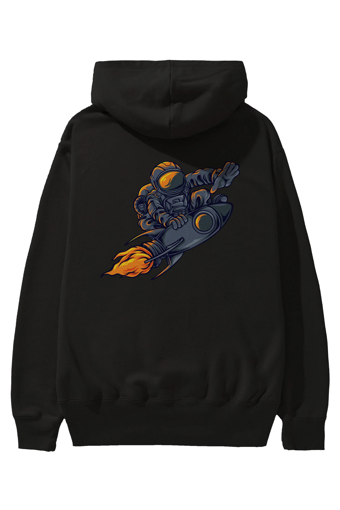 Astrocket Illustration Tshirt Arka Baskılı Hoodie Oversize Kapüşonlu Sweatshirt Erkek Kadın Unisex
