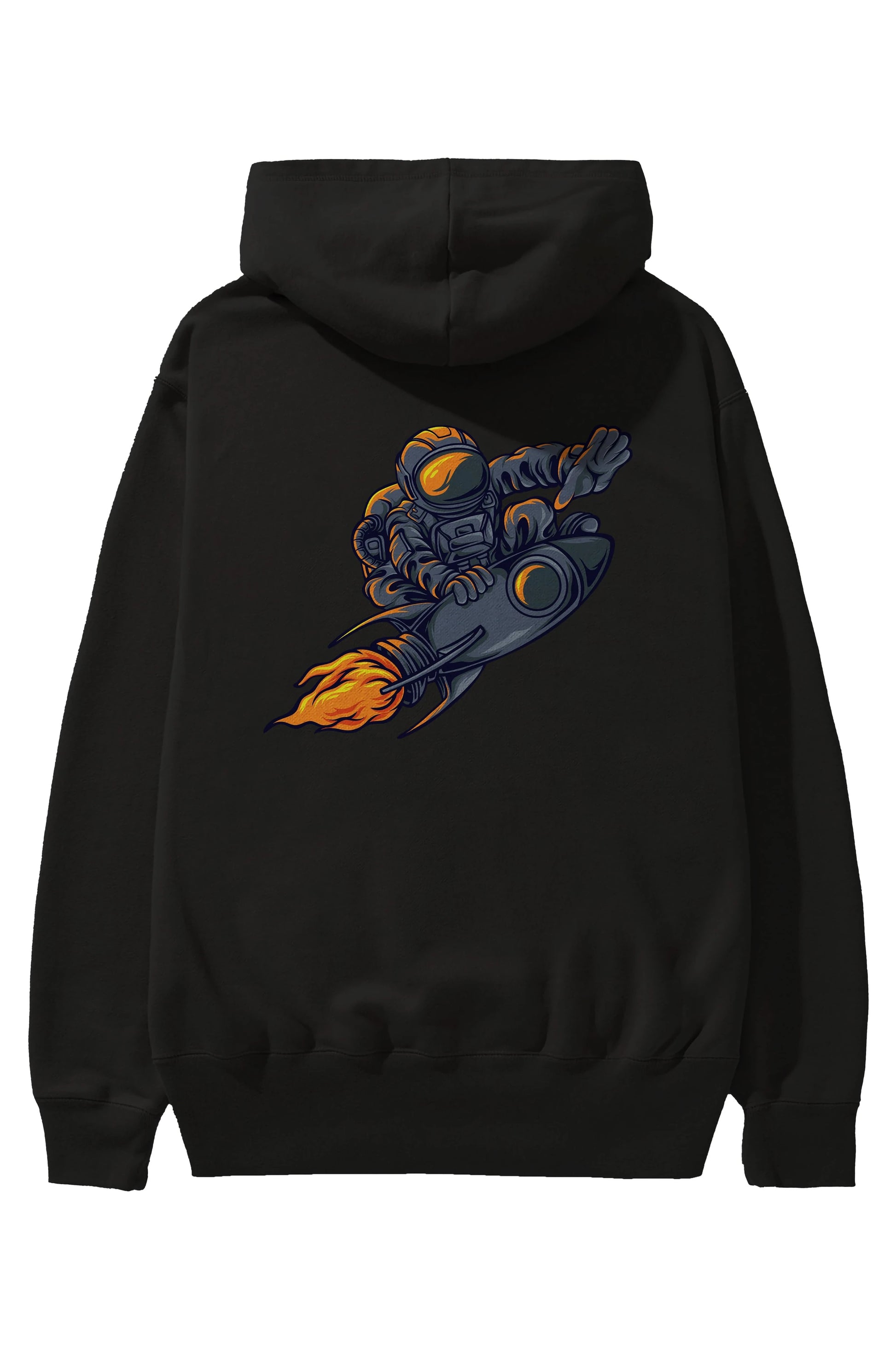 Astrocket Illustration Tshirt Arka Baskılı Hoodie Oversize Kapüşonlu Sweatshirt Erkek Kadın Unisex